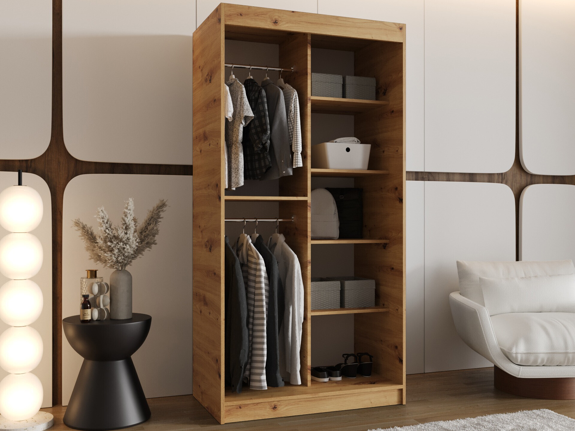 Kleiderschrank Hartford 498 (Artisan Eichenholzoptik)