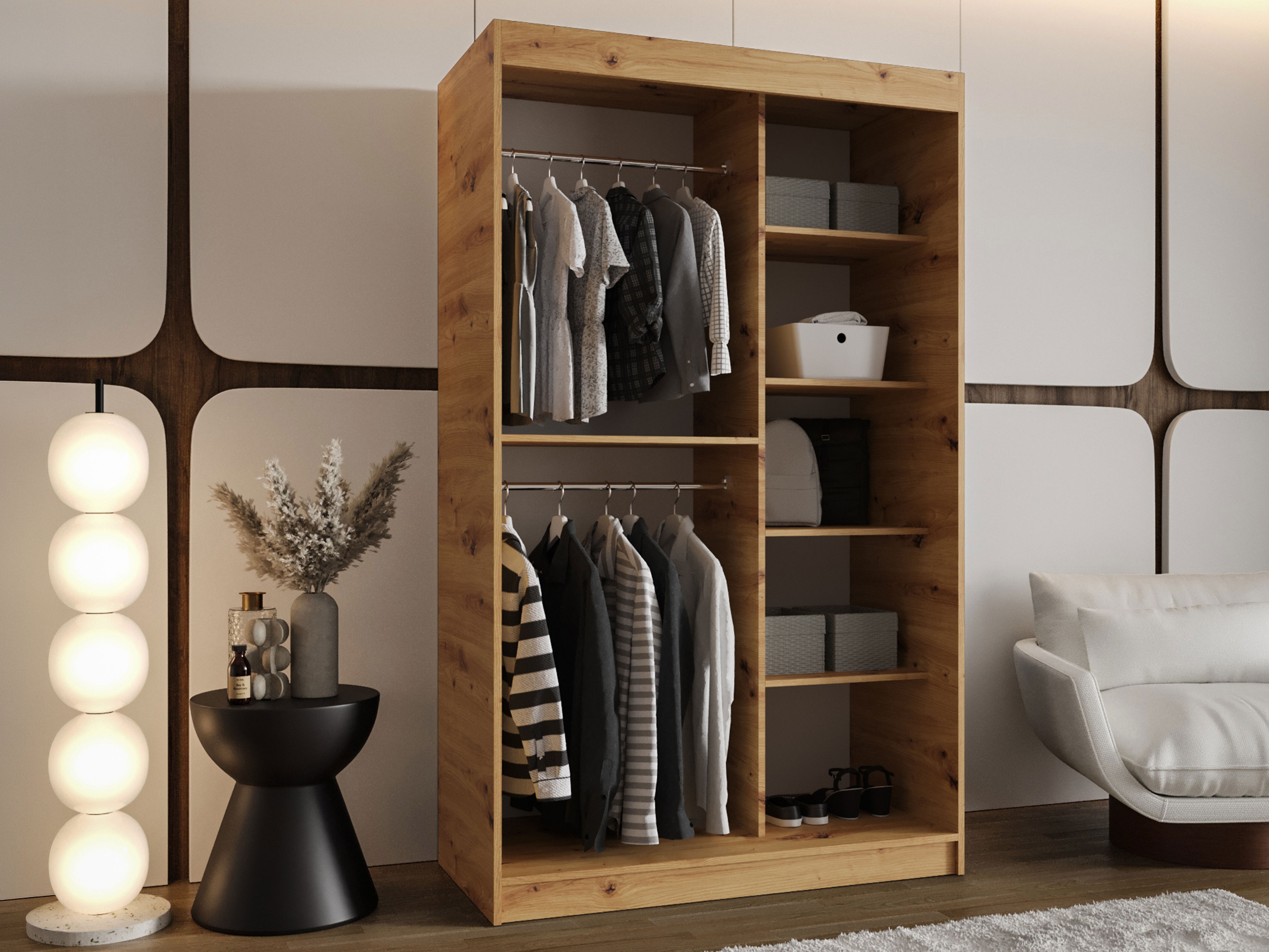 Kleiderschrank Hartford 504 (Artisan Eichenholzoptik)