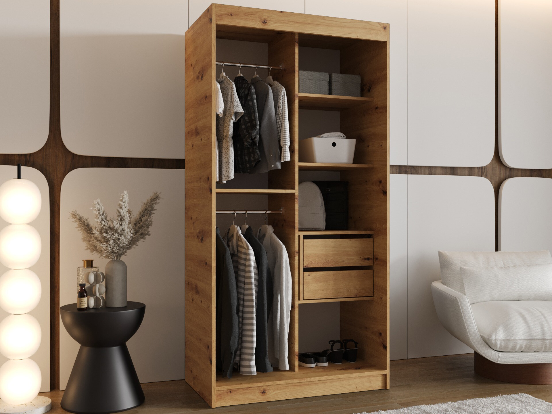 Kleiderschrank Hartford 505 (Artisan-Eiche)
