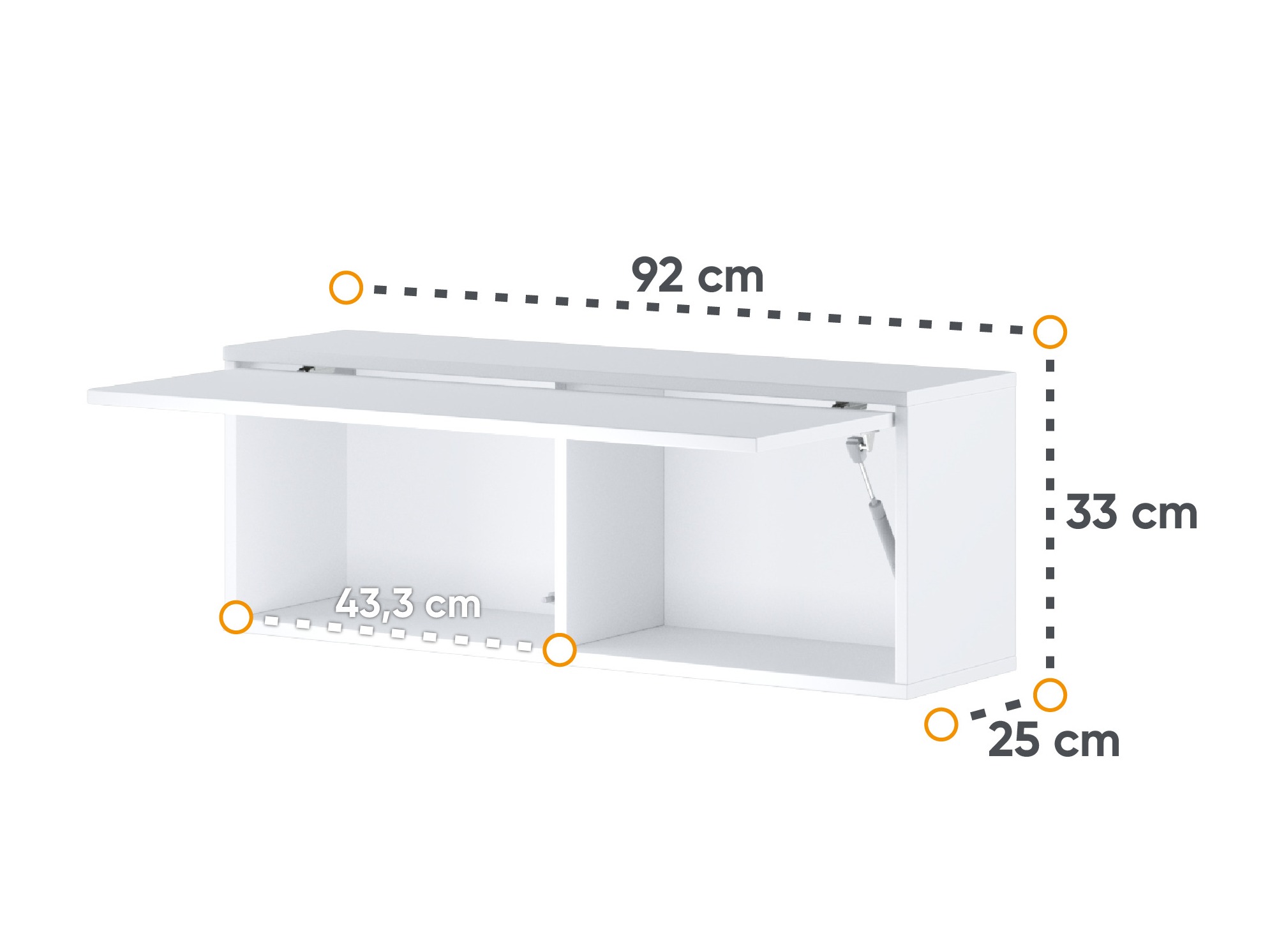 Hängeschrank Concept Lenart II (Weiss)