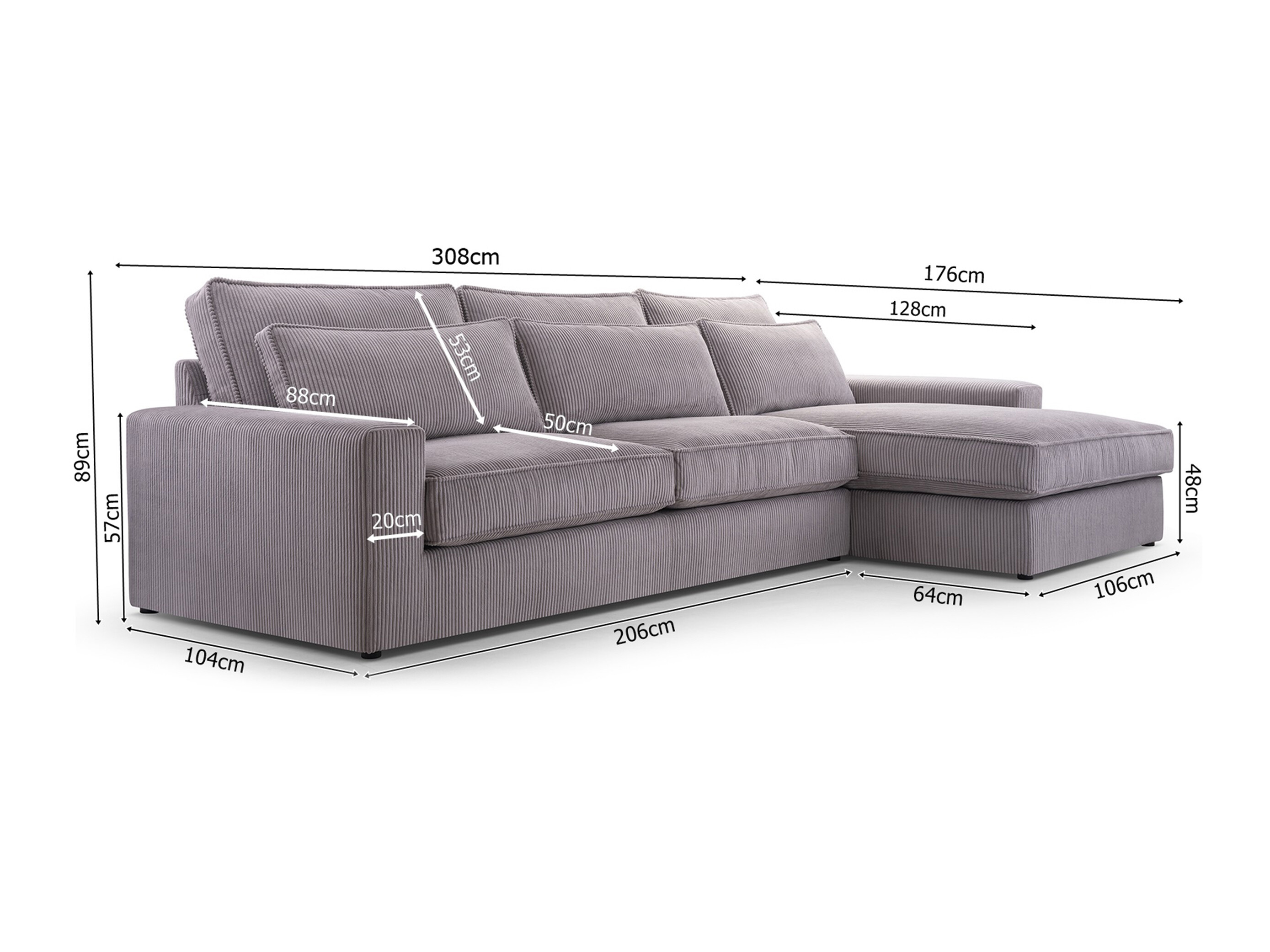 Ecksofa Lufkin 138 (Lincoln 03)