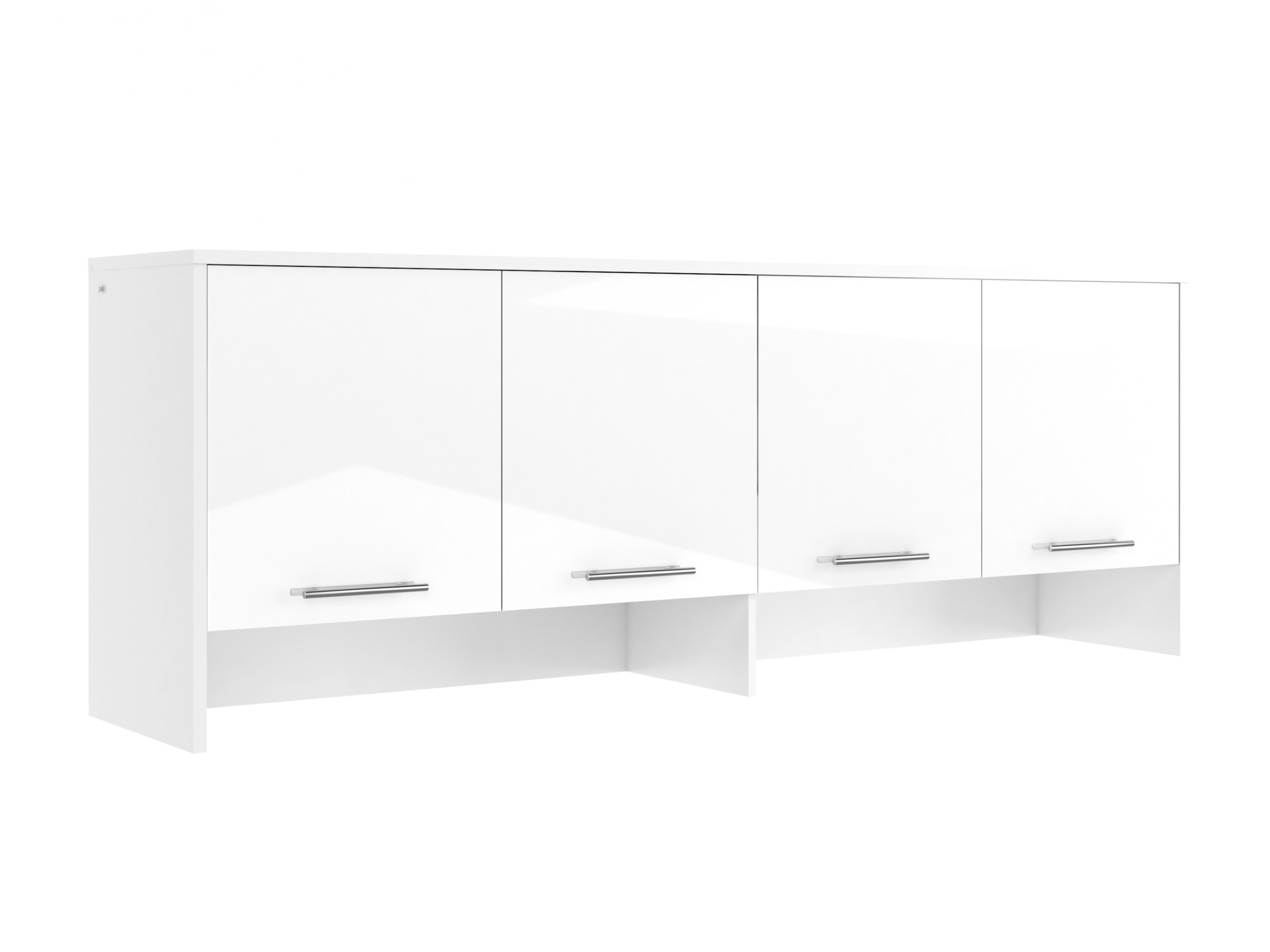 Sideboard Concept Pro Lenart I (Weiss + Weiss glänzend)