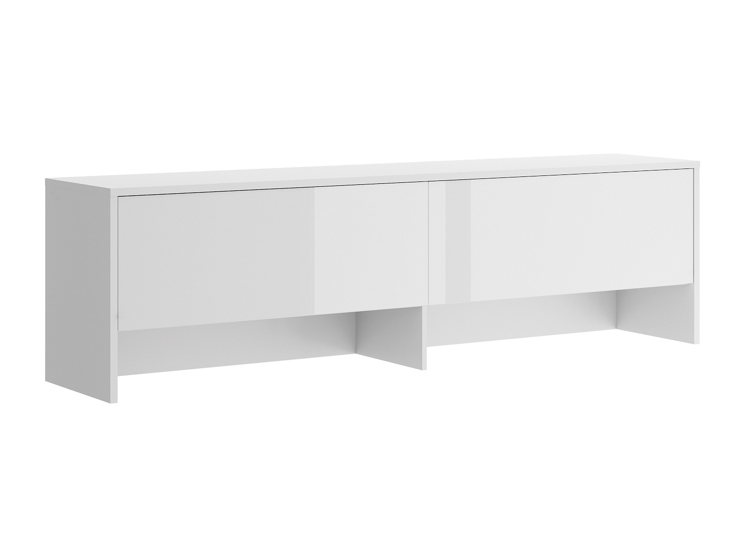Sideboard Concept Lenart III (Weiss + Weiss glänzend)