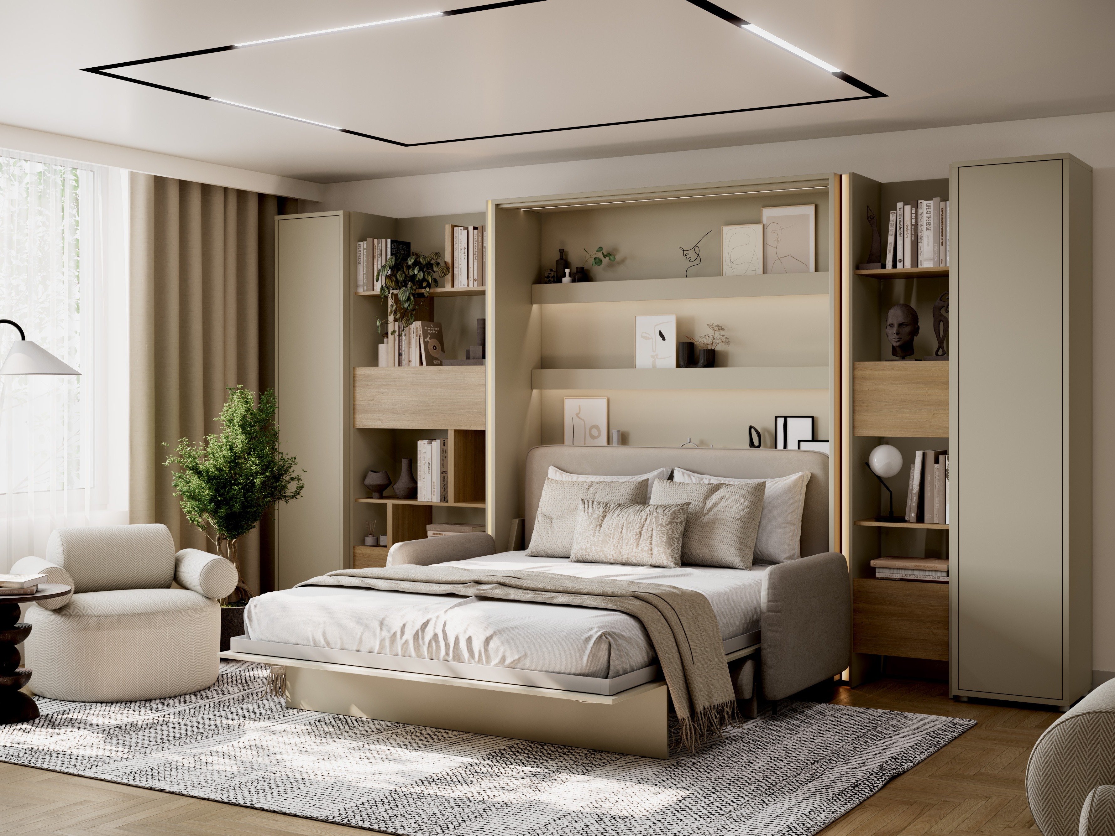 Regal Concept Lenart 103 (Kaschmir + Eichenholzoptik)