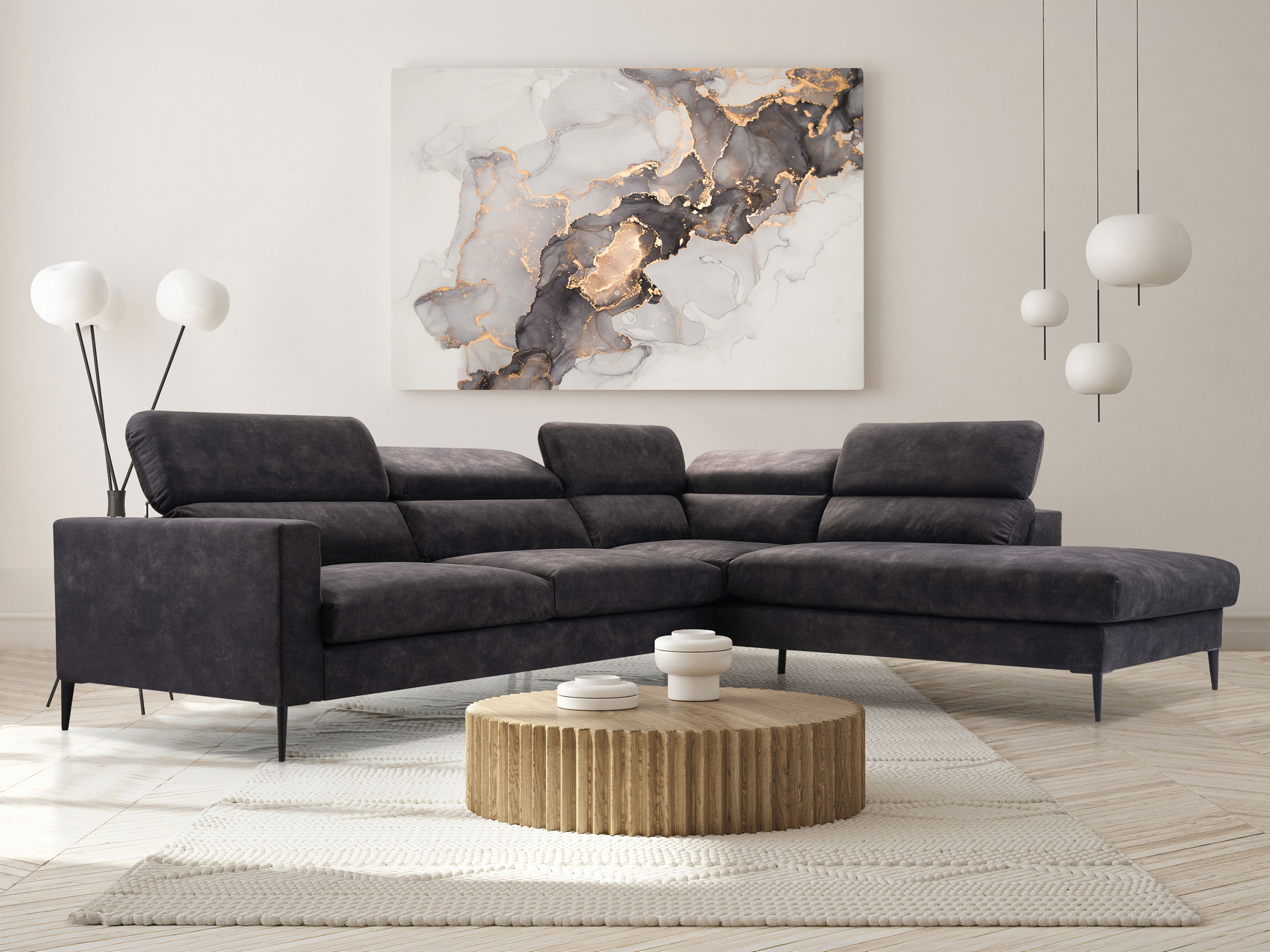 Ecksofa Lufkin 151 (Palladium 18)