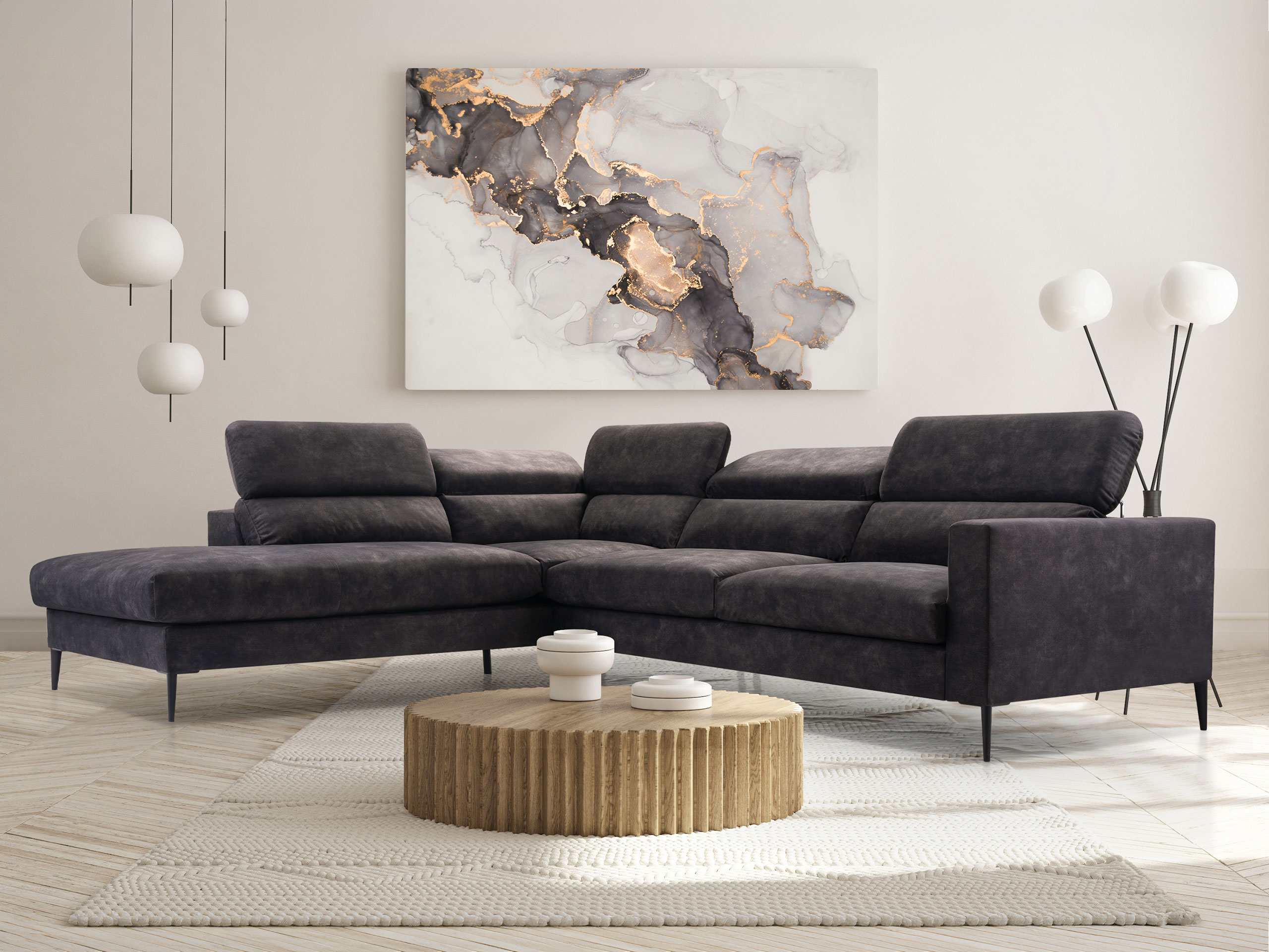 Ecksofa Lufkin 151 (Palladium 18)