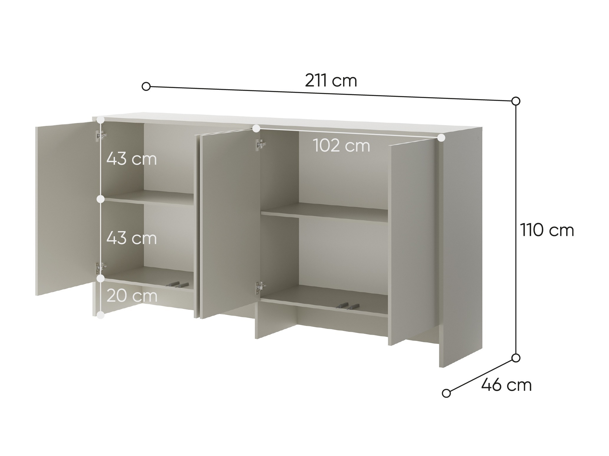 Möbel-Set Concept Lenart X (Grau)