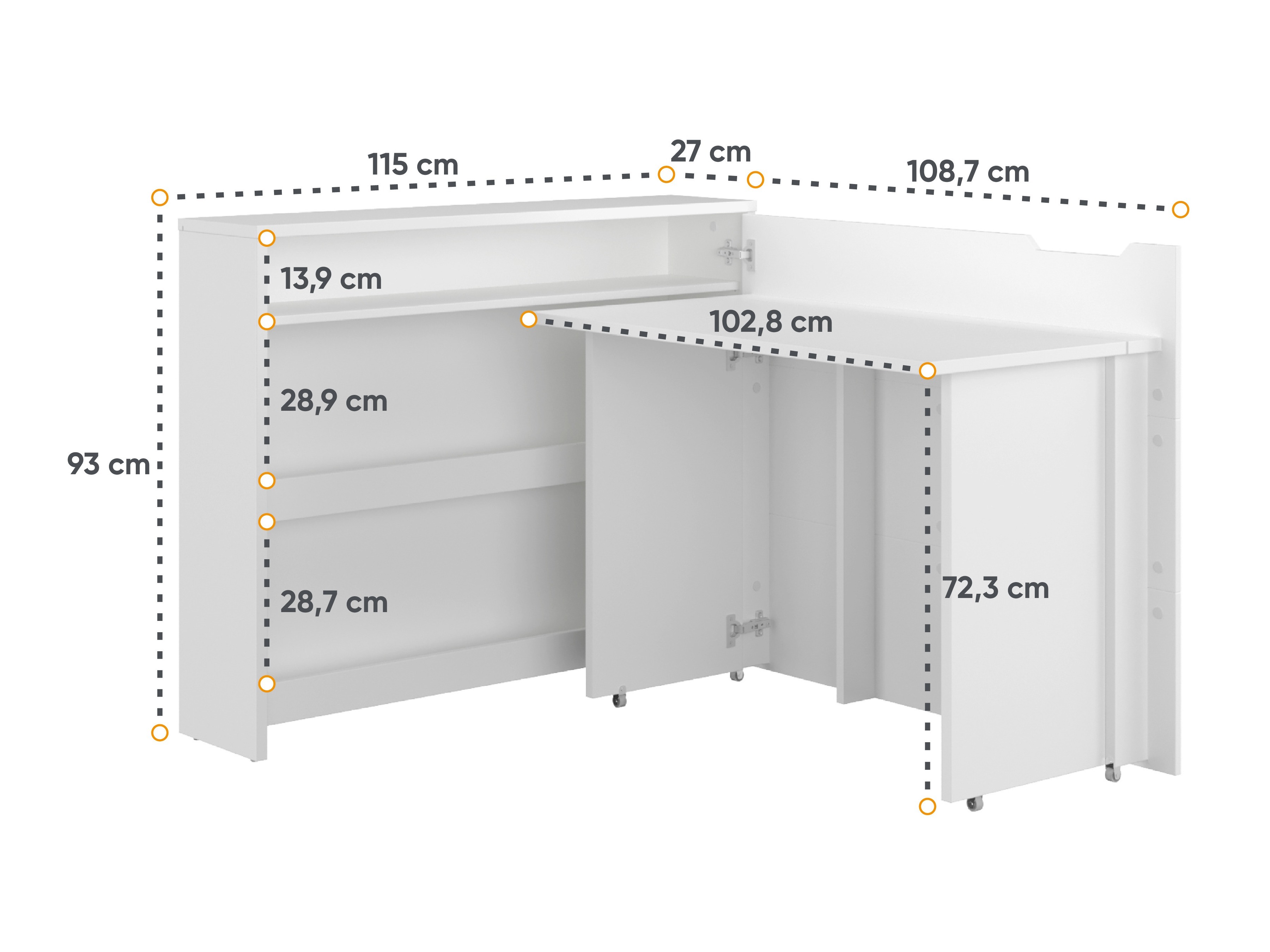 Eckschreibtisch Concept Lenart (Artisan Eichenholzoptik)
