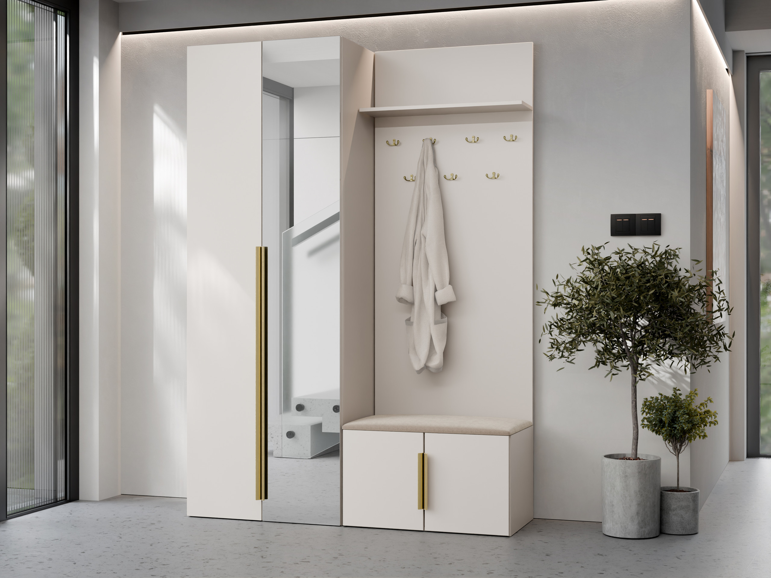 Flurgarnitur Comfivo 583 (Beige + Gold)