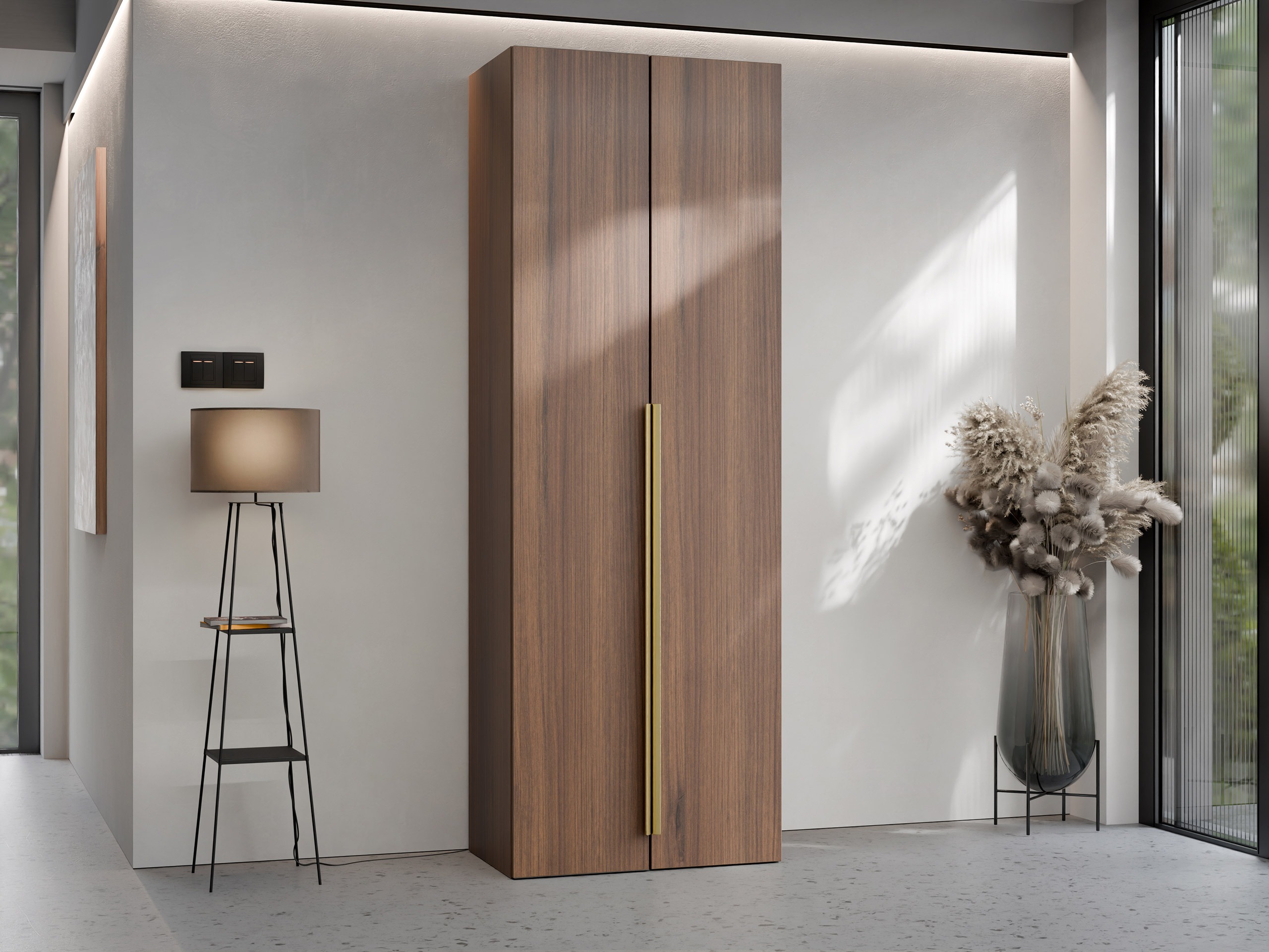 Regal Comfivo 578 (Walnussholzoptik + Gold)