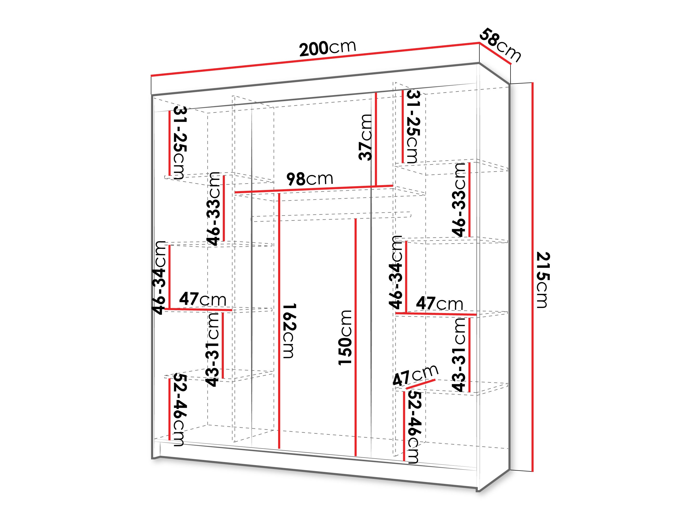 Kleiderschrank Closico Populus XIII