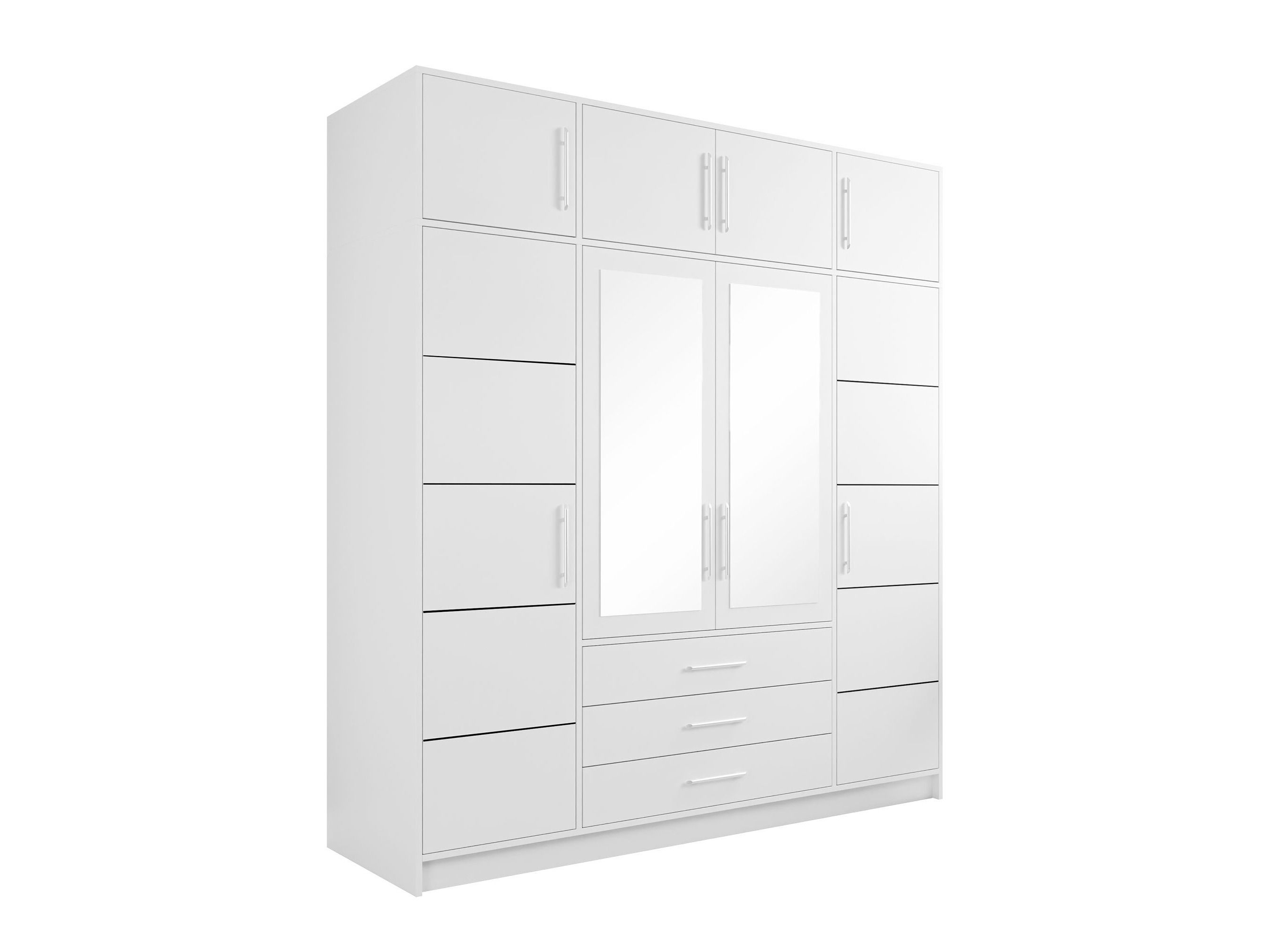 Kleiderschrank Dortivu I (Weiss)