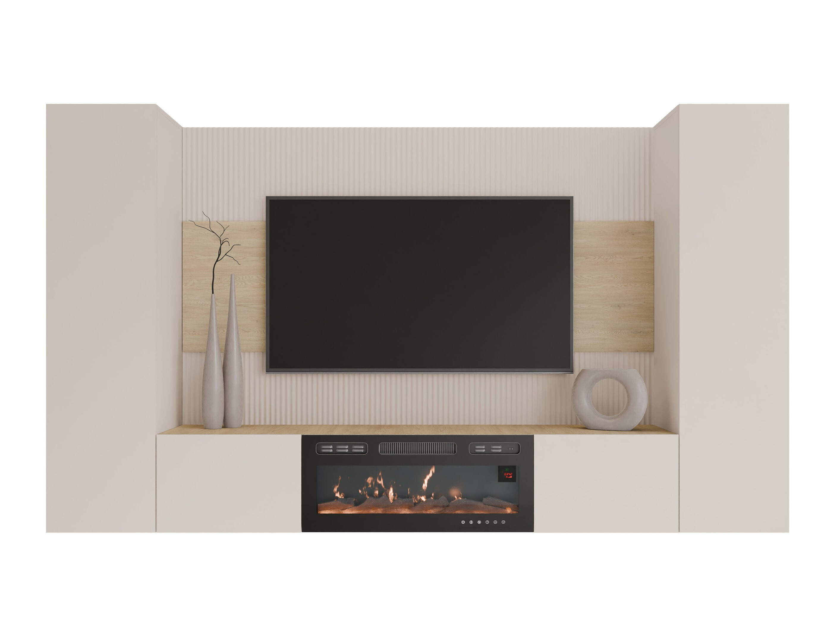 Wohnzimmer-Set Comfivo Salix VIII (Beige + Cremona-Eiche)