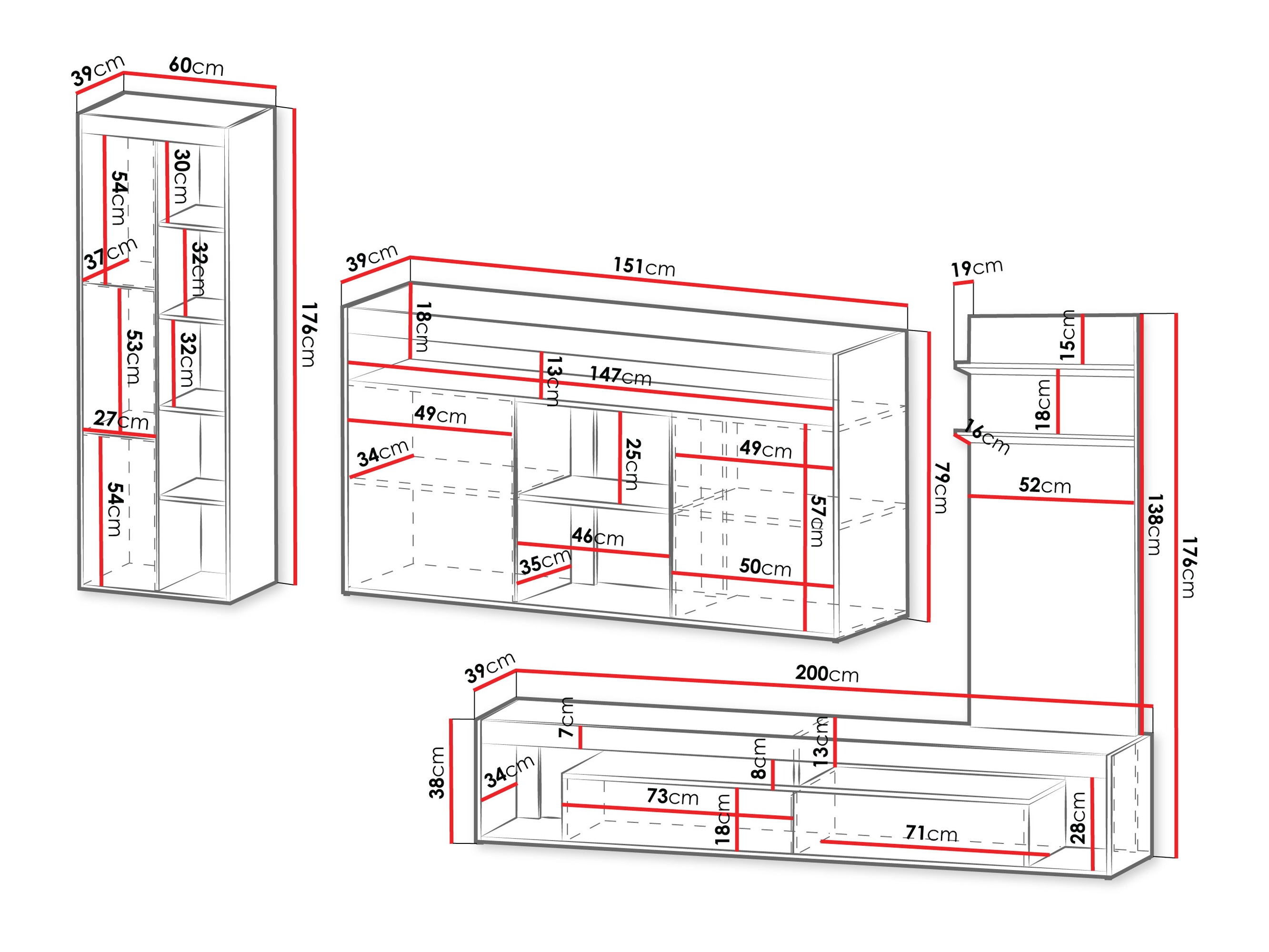 Wohnzimmer-Sets Tenfioa 106