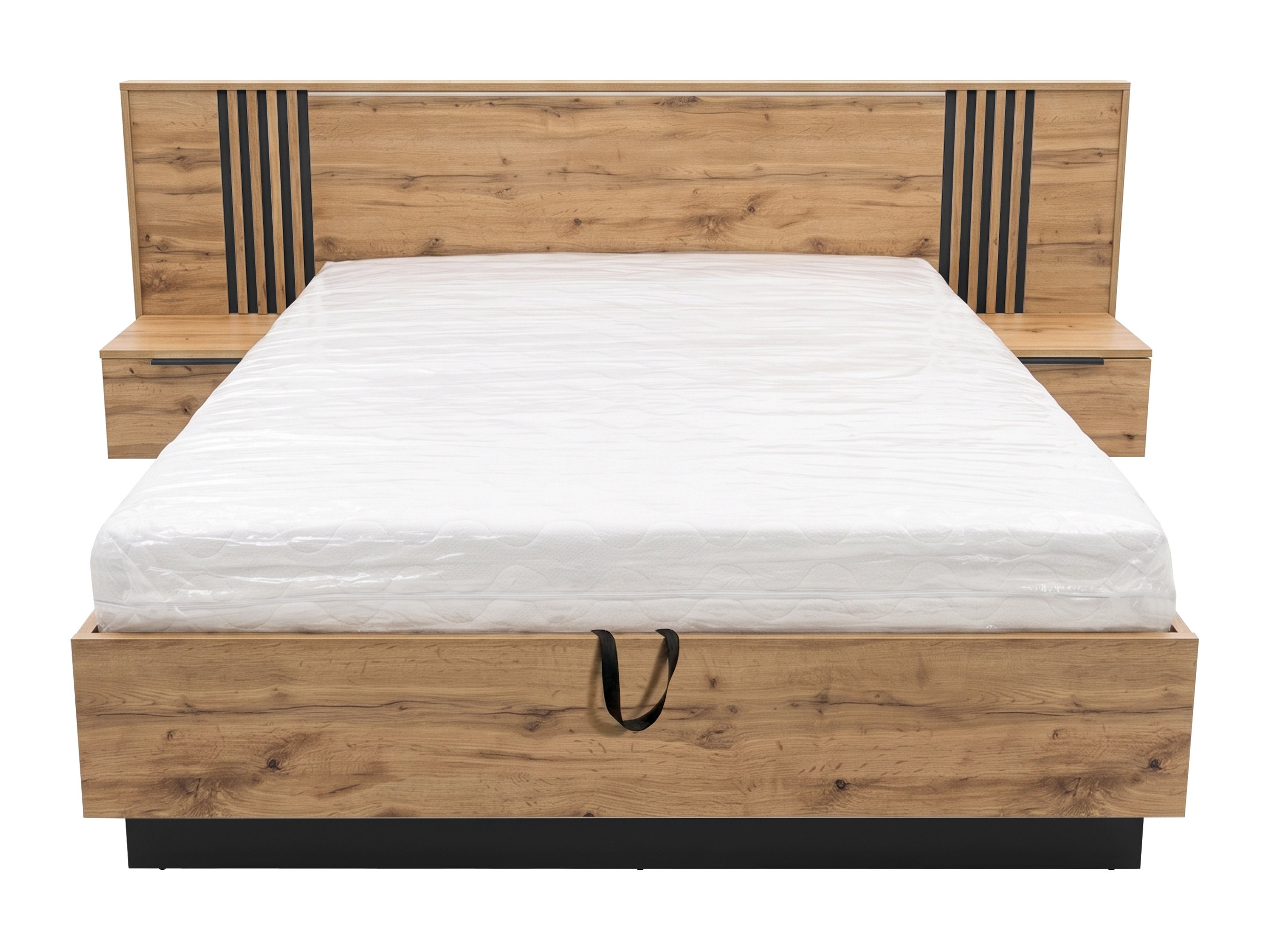 Bett Enolevo 115 (Wotan Eiche + Schwarz)