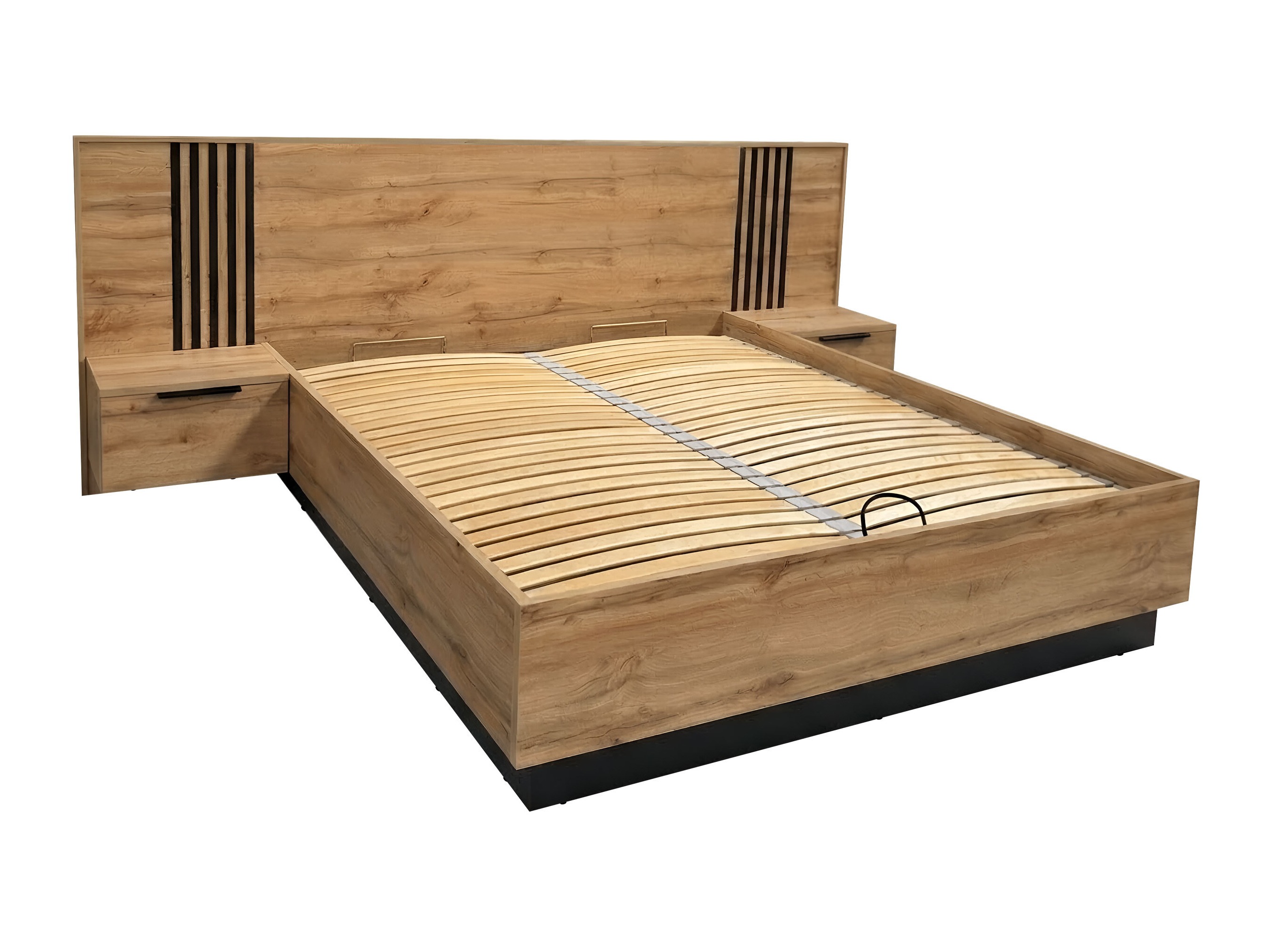Bett Enolevo 115 (Wotan Eiche + Schwarz)