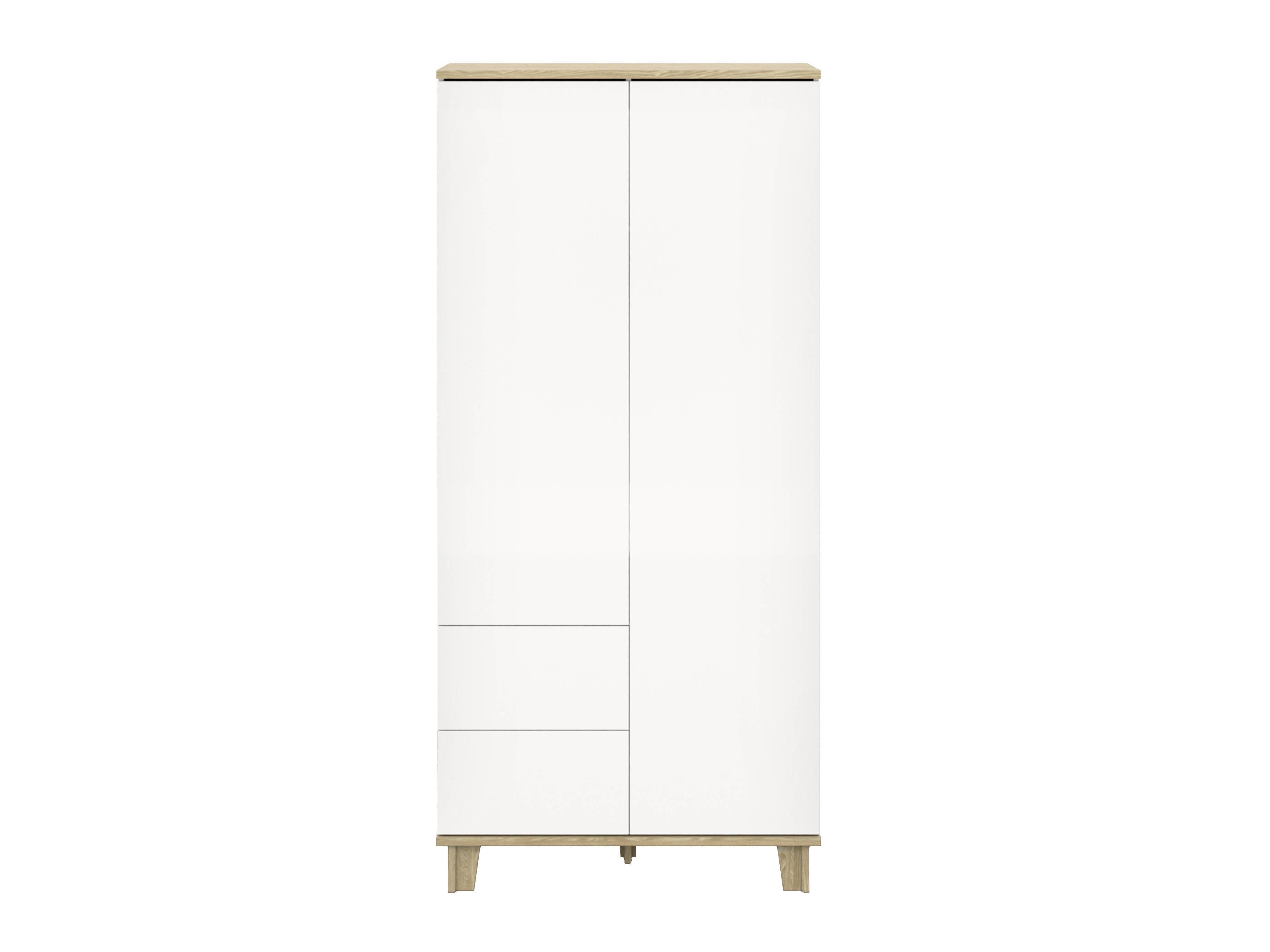 Kleiderschrank Evarveru 100 (Matt weiss)