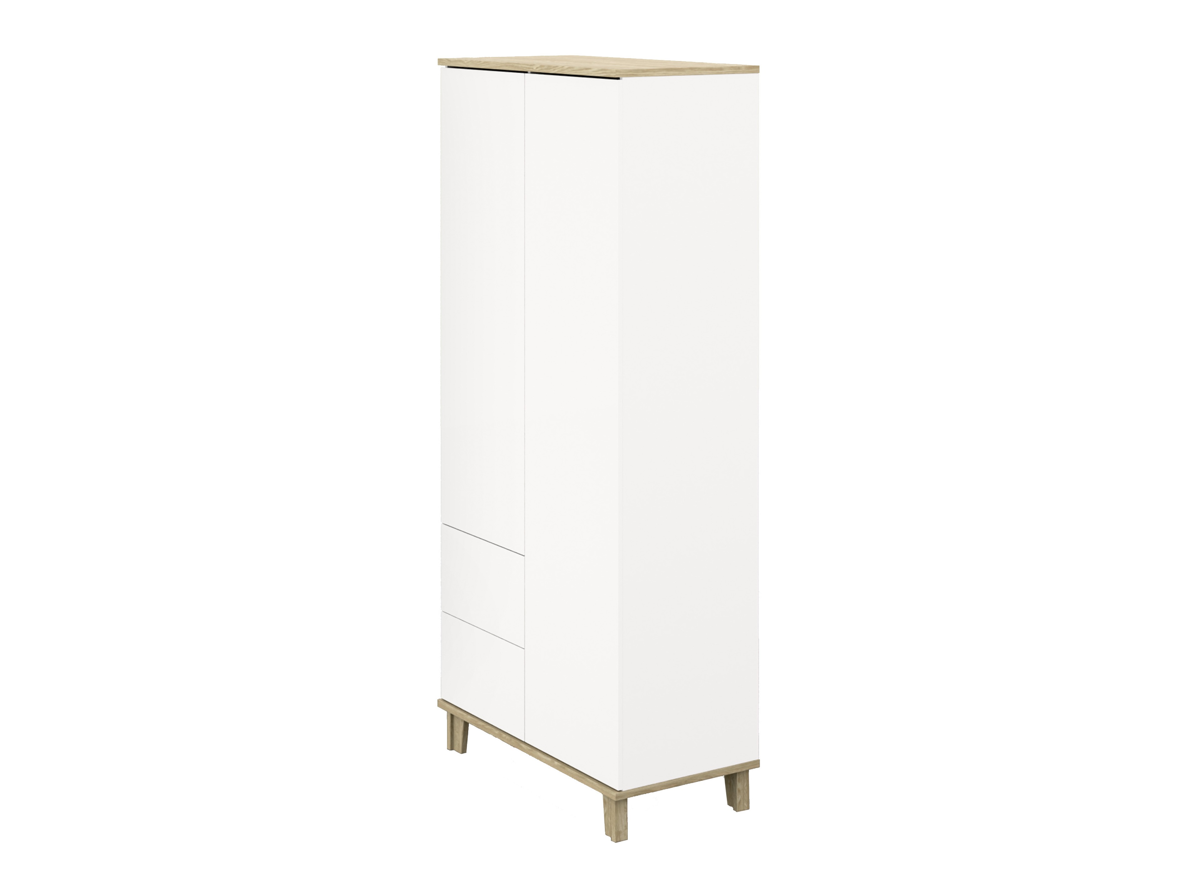 Kleiderschrank Evarveru 100 (Matt weiss)