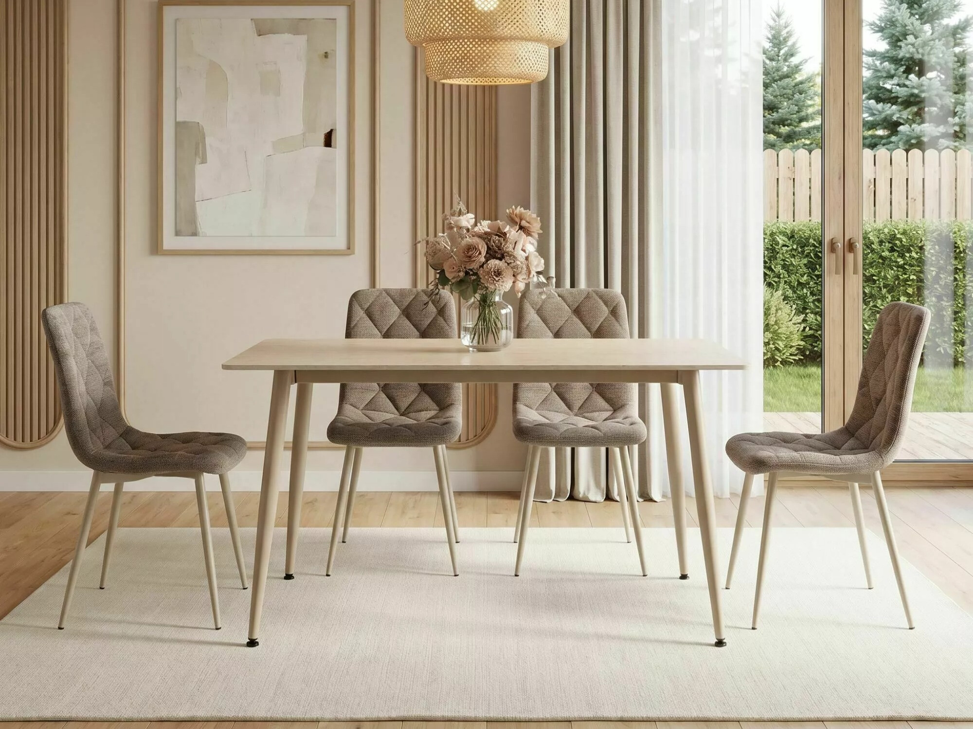 Tisch Detroit 779 (Heller Travertin + Kaschmir)