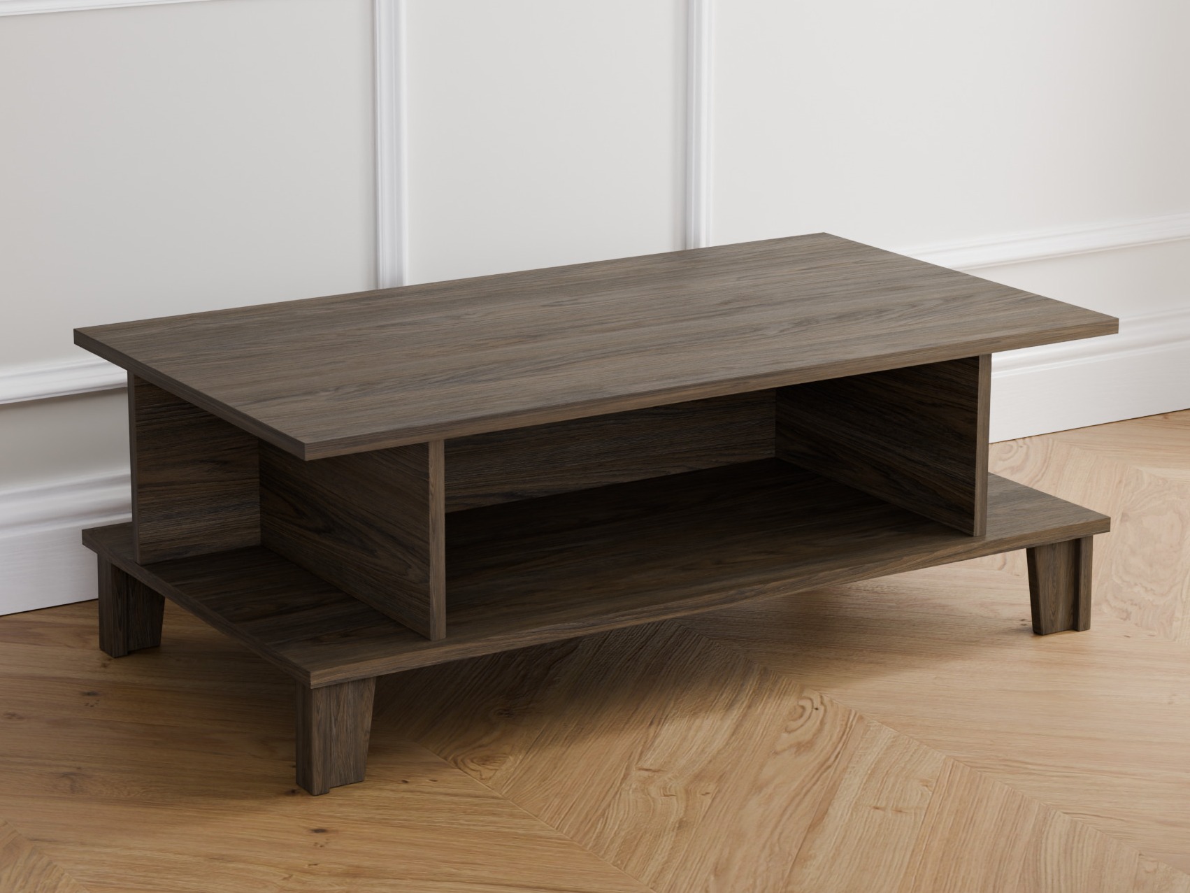 Couchtisch Evarveru 103 (Dunkle Eiche)