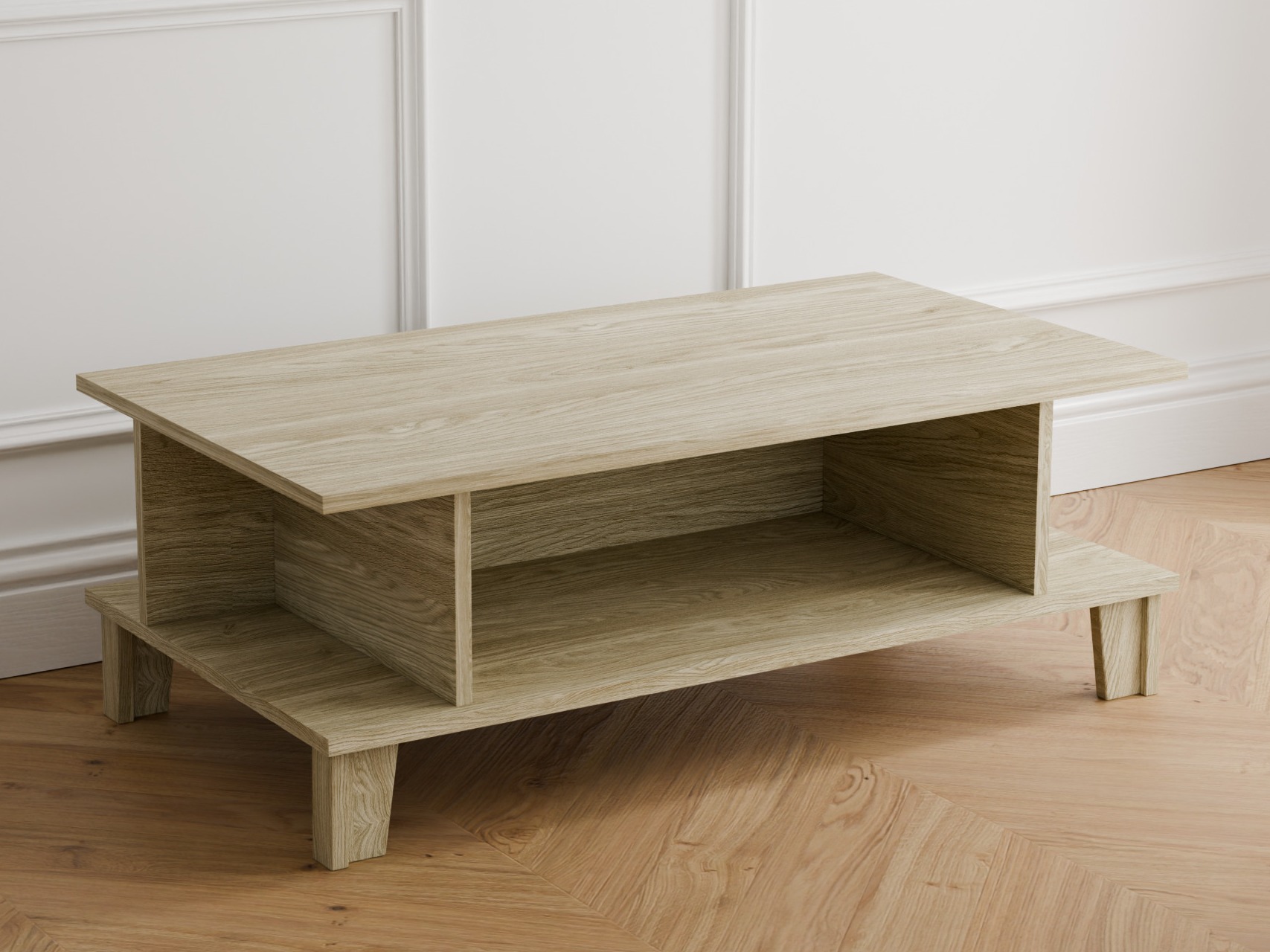 Couchtisch Evarveru 103 (Eichenholzoptik hell)