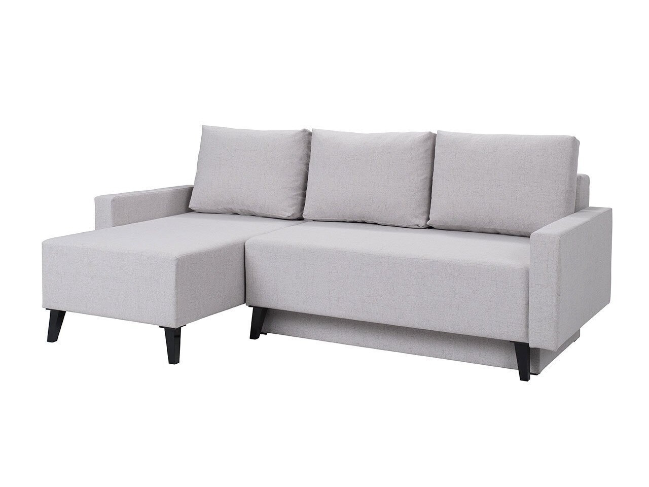 Ecksofa Delbene 130 (Aura 23 + Schwarz glänzend)