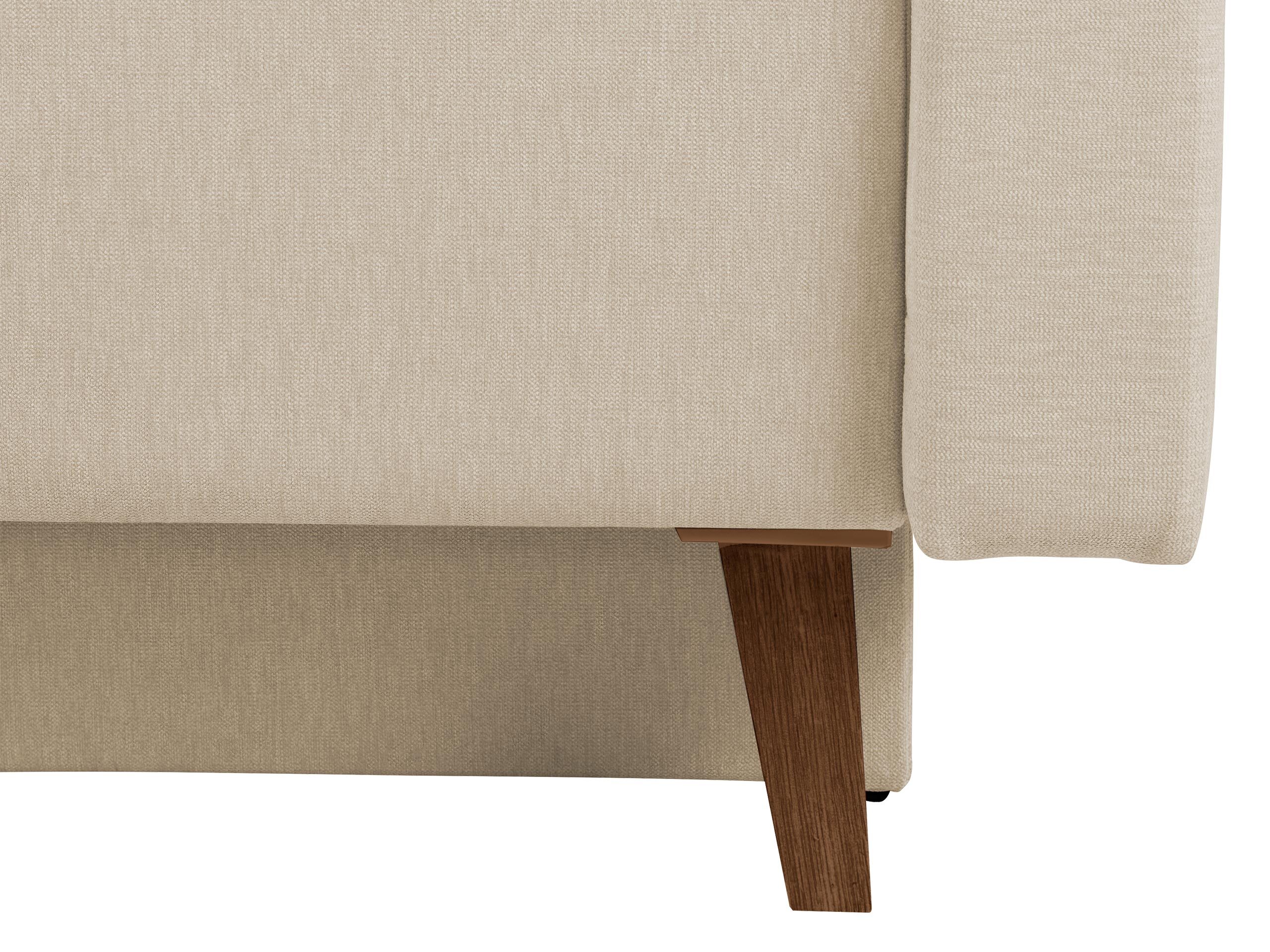 Ecksofa Delbene 130 (Verita 03 + Eichenholzoptik San Remo dunkel)