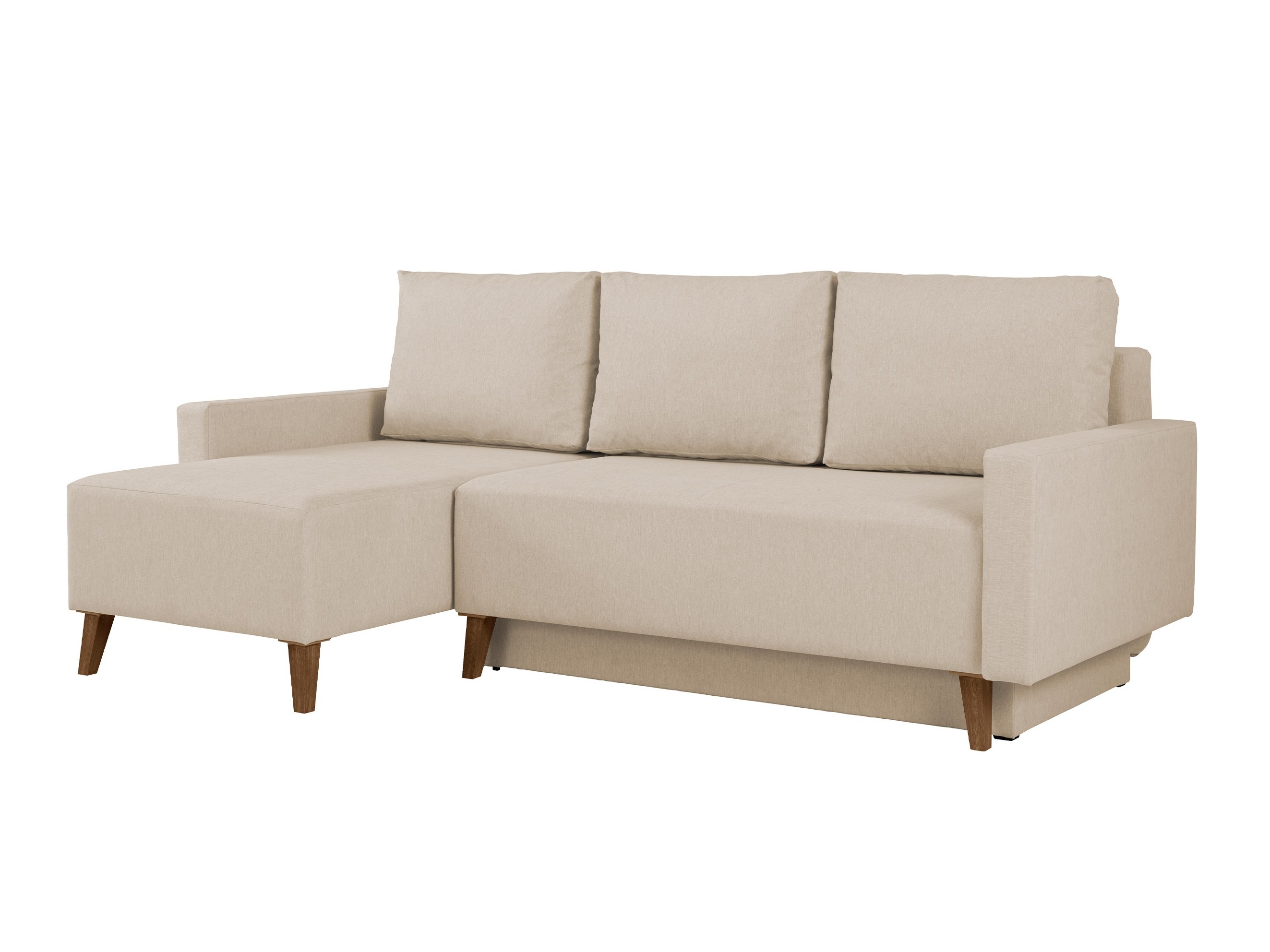 Ecksofa Delbene 130 (Verita 03 + Eichenholzoptik San Remo dunkel)