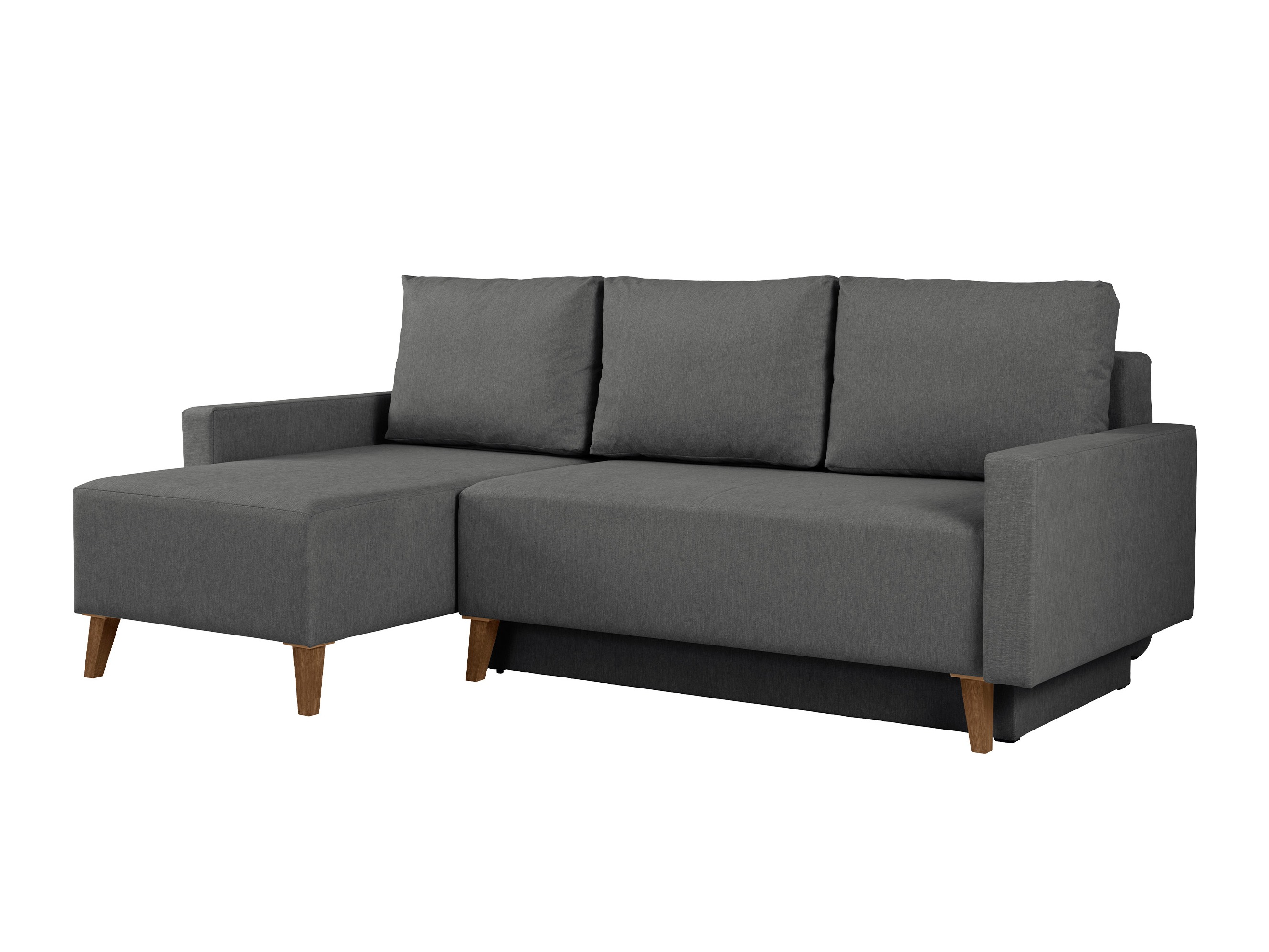 Ecksofa Delbene 130 (Verita 88 + Eichenholzoptik San Remo dunkel)