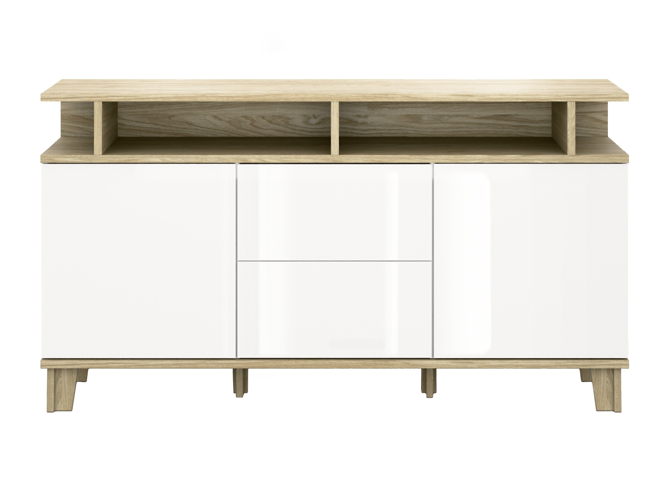 Kommoden Evarveru 105 (Weiss glänzend)