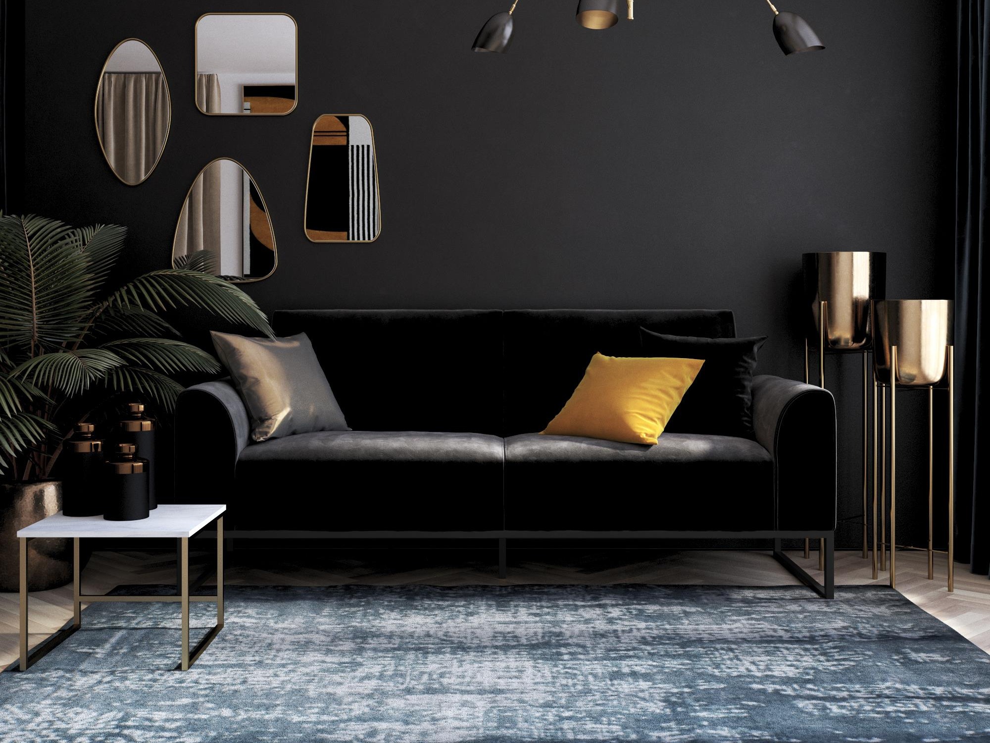 Schlafsofa Tulsa 709 (Schwarz)