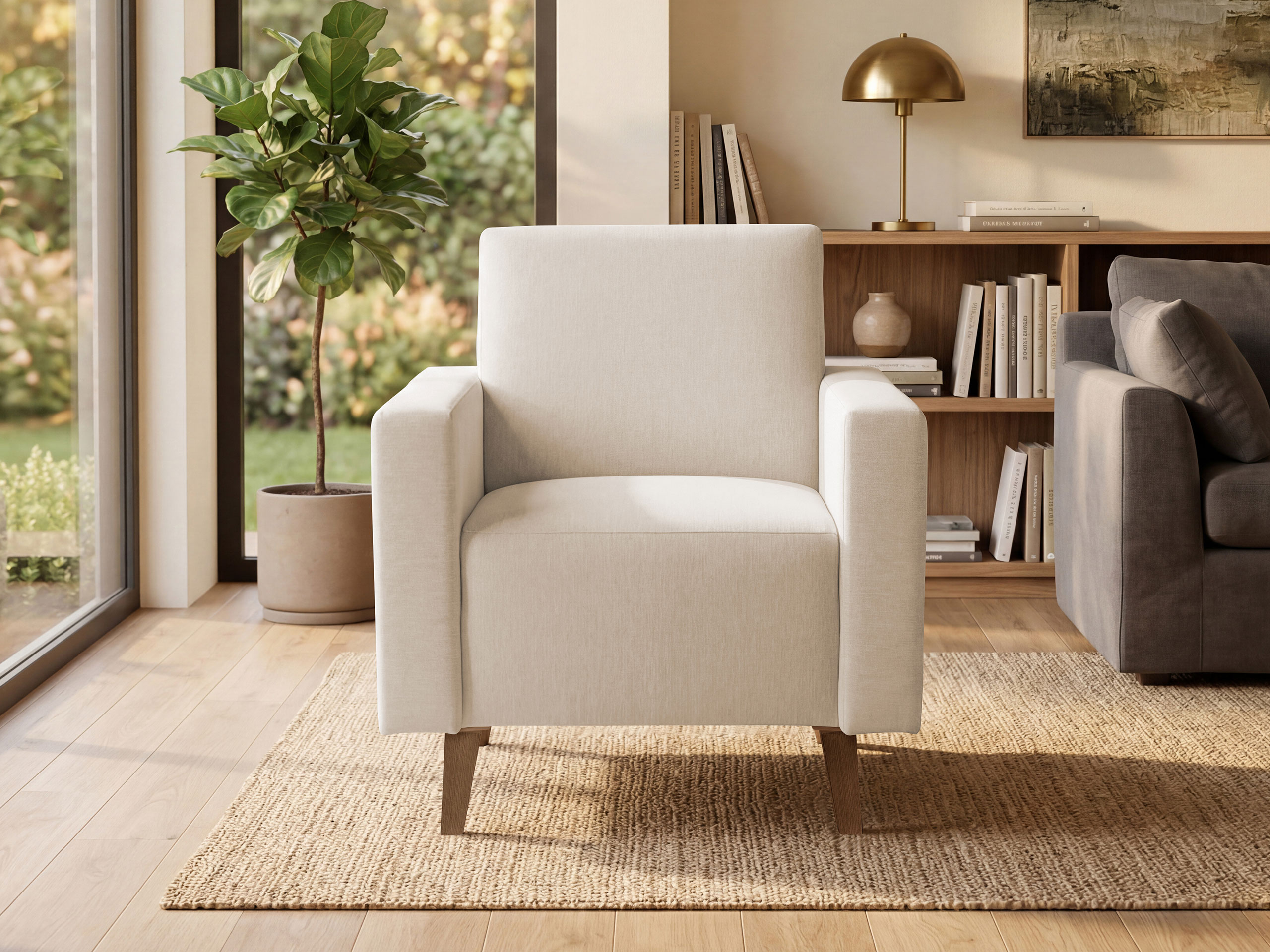 Sessel Delbene 131 (Verita 03 + Eichenholzoptik San Remo dunkel)