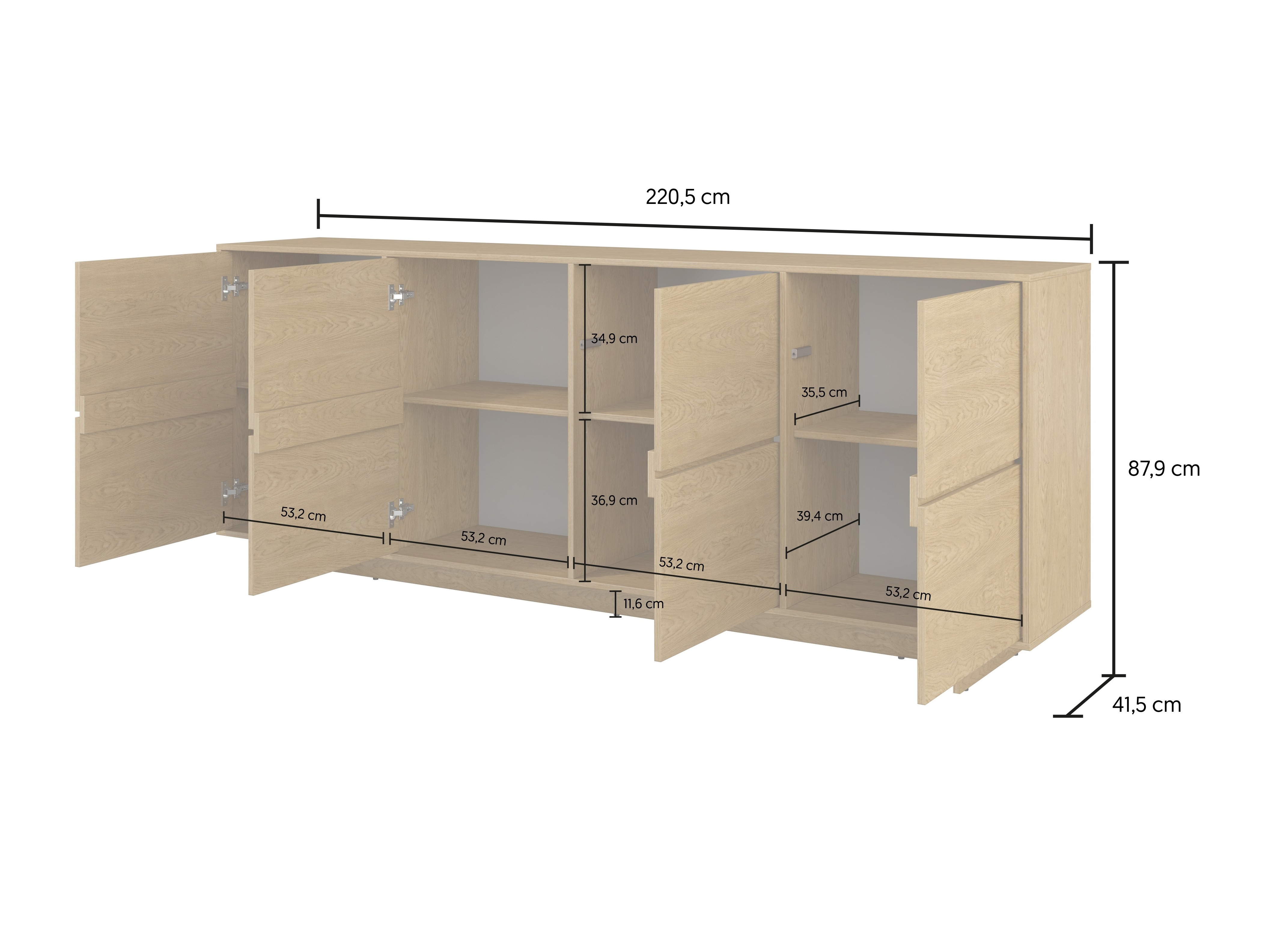 Sideboard Cavbali 102 (Eiche)