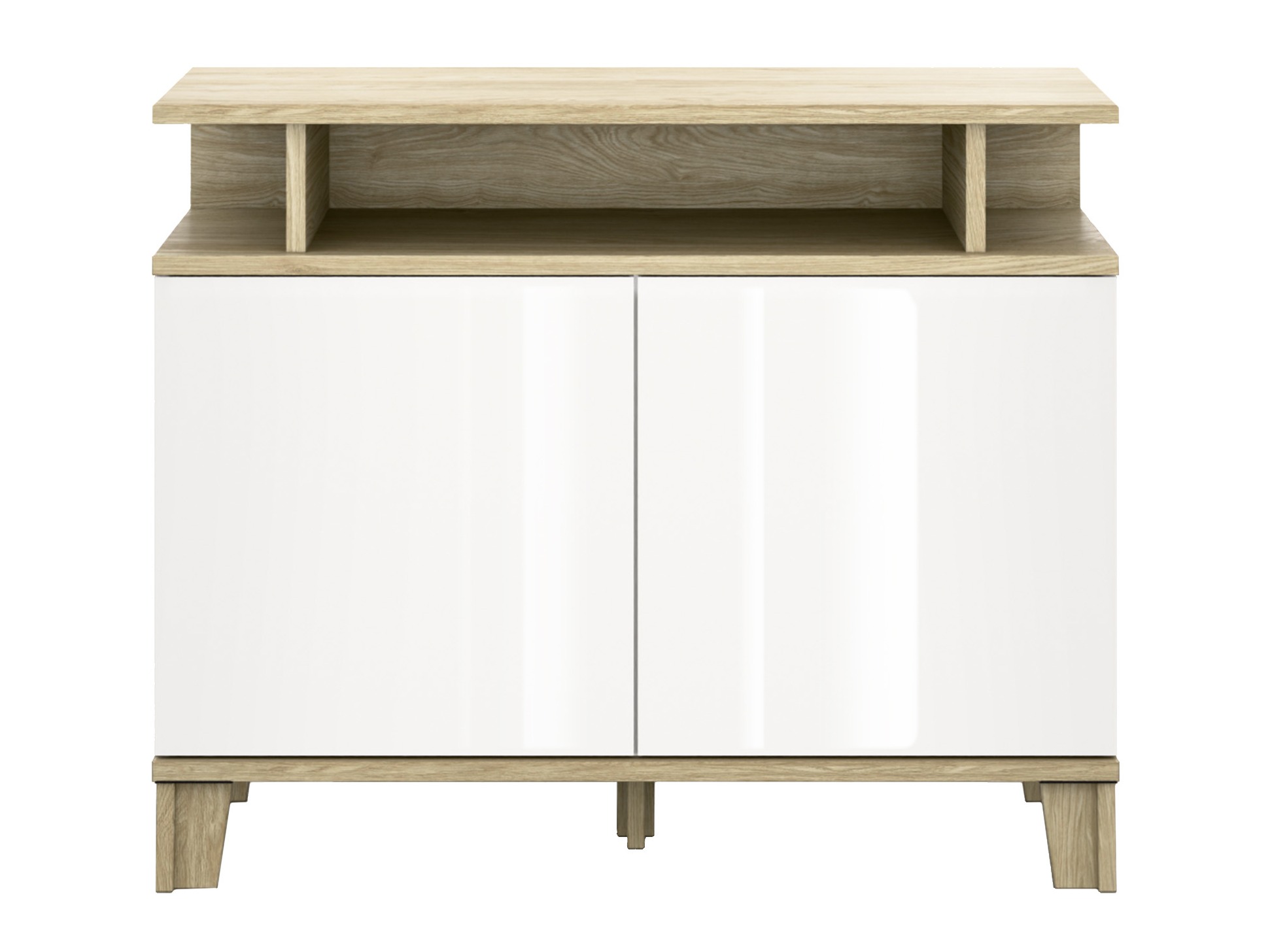 Sideboard Evarveru 107 (Weiss glänzend)