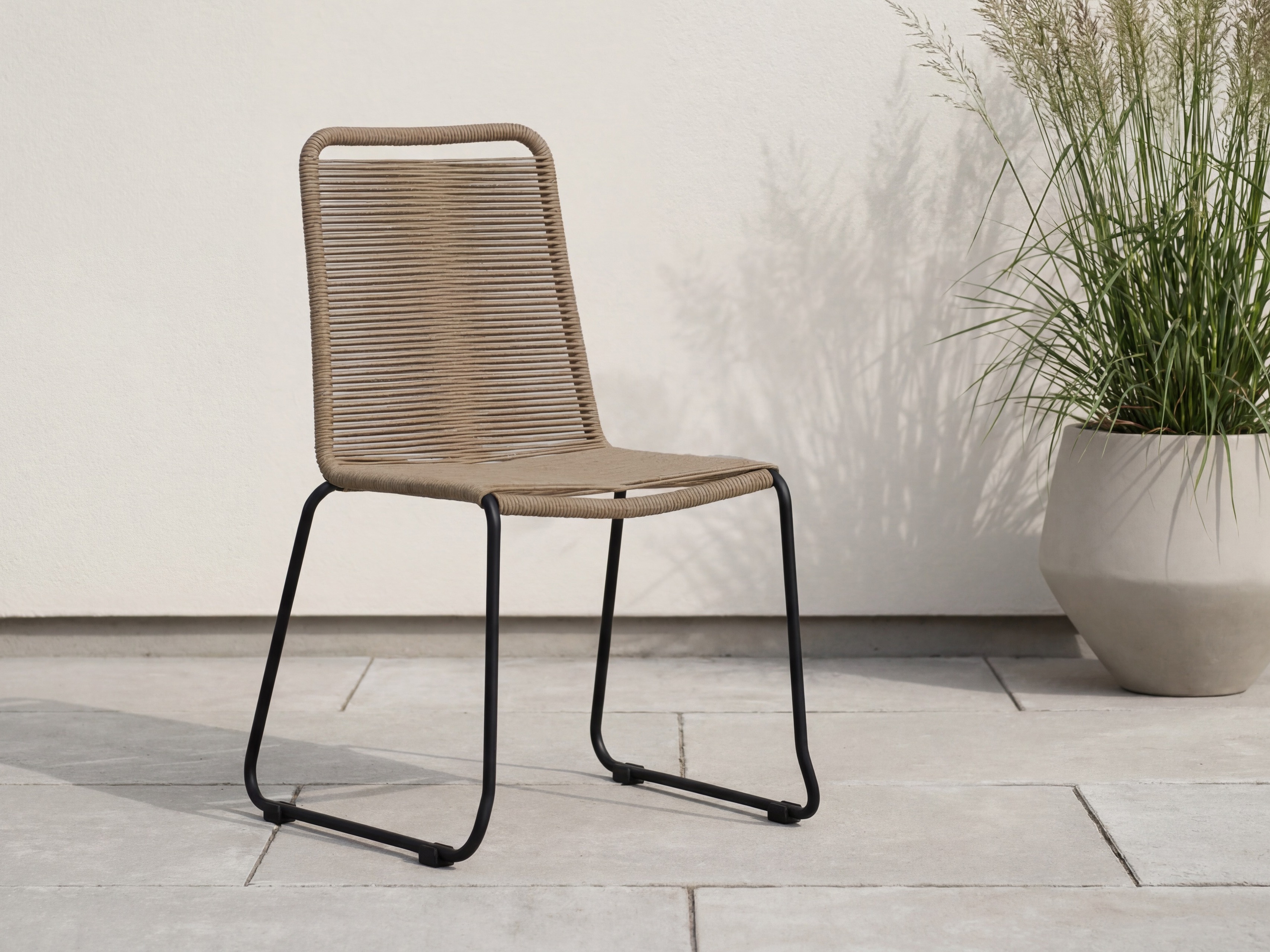 Gartenstuhl Dallas 2820 (Hellbraun + Schwarz)