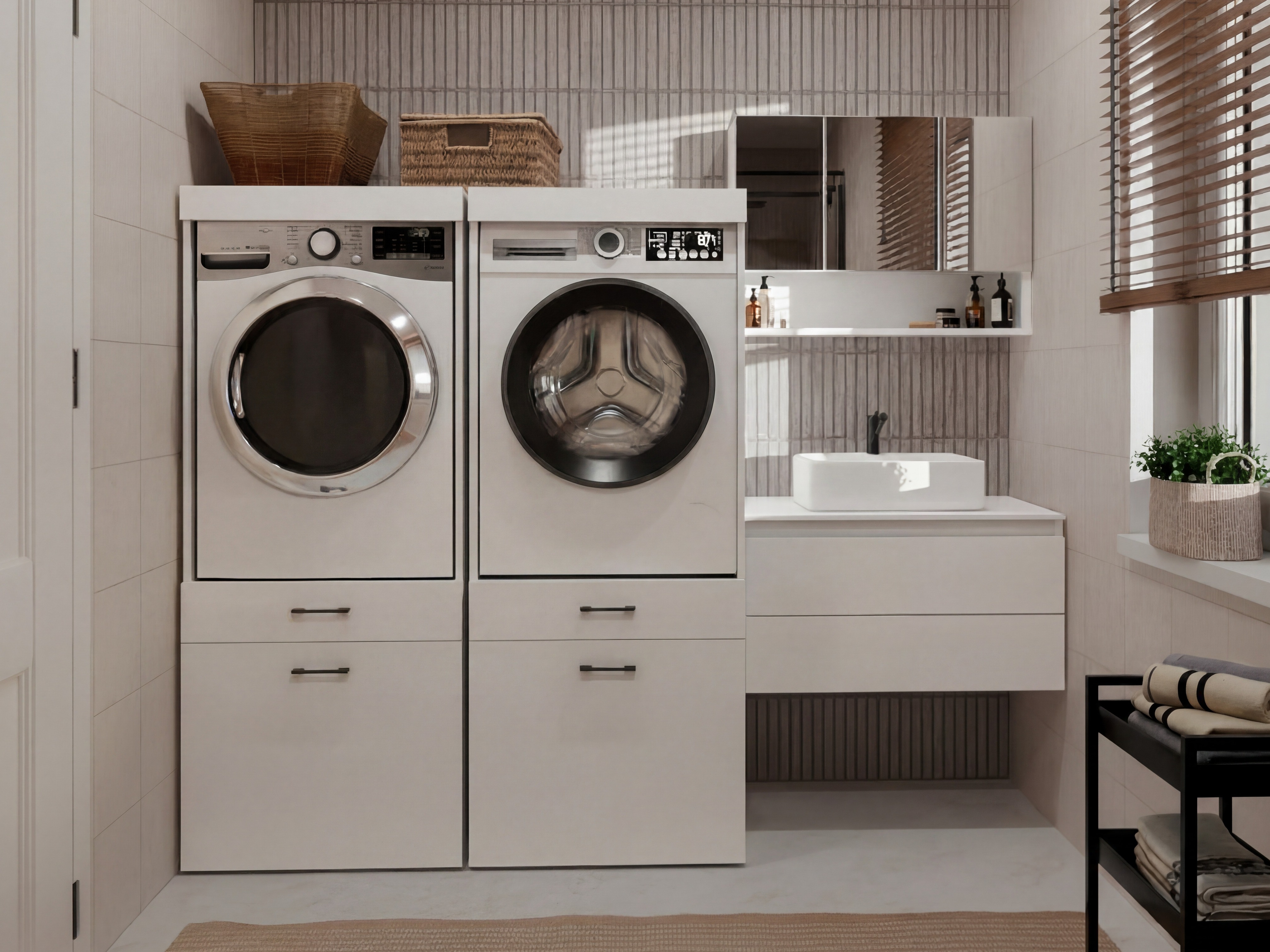 Badezimmer-Regal Balelbo 110 (Weiss)