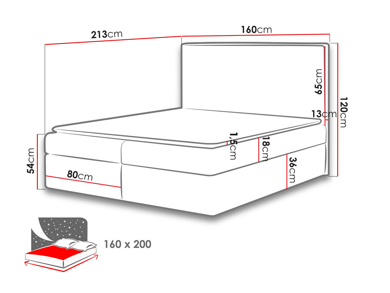 Boxspringbett Butyrum (Muna 02)