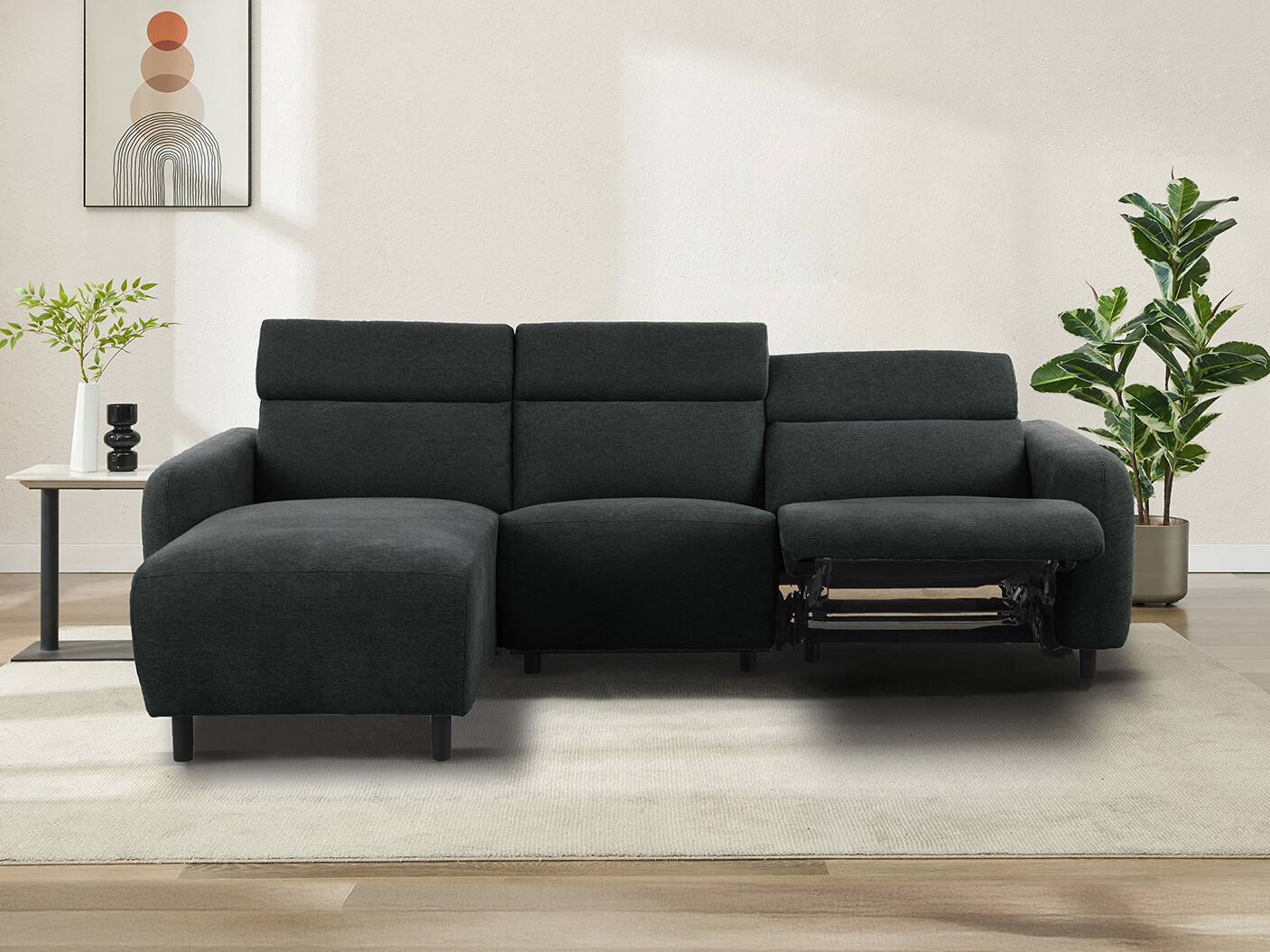 Ecksofa Liegesessel Revbena 100 (Anthrazit)