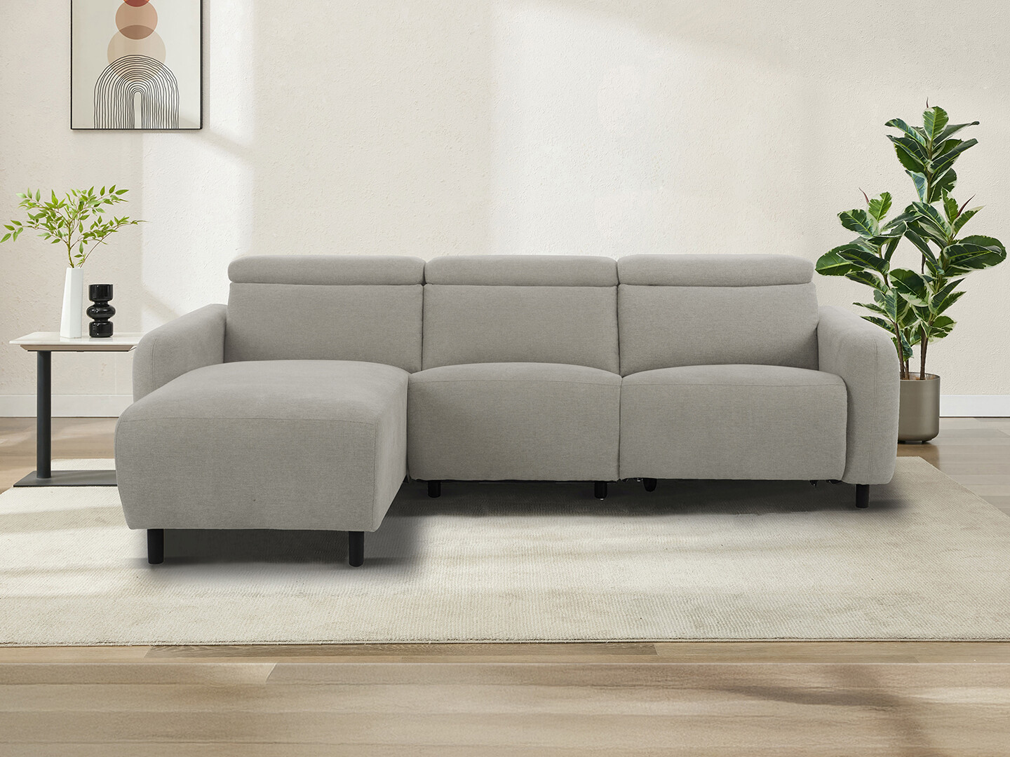 Ecksofa Liegesessel Revbena 100 (Hellgrau)