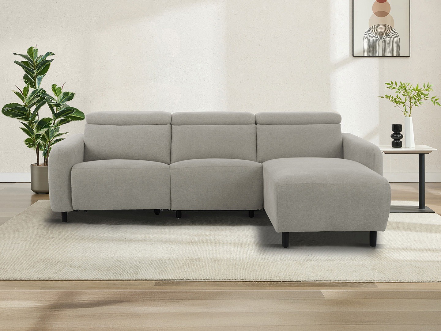Ecksofa Liegesessel Revbena 100 (Hellgrau)