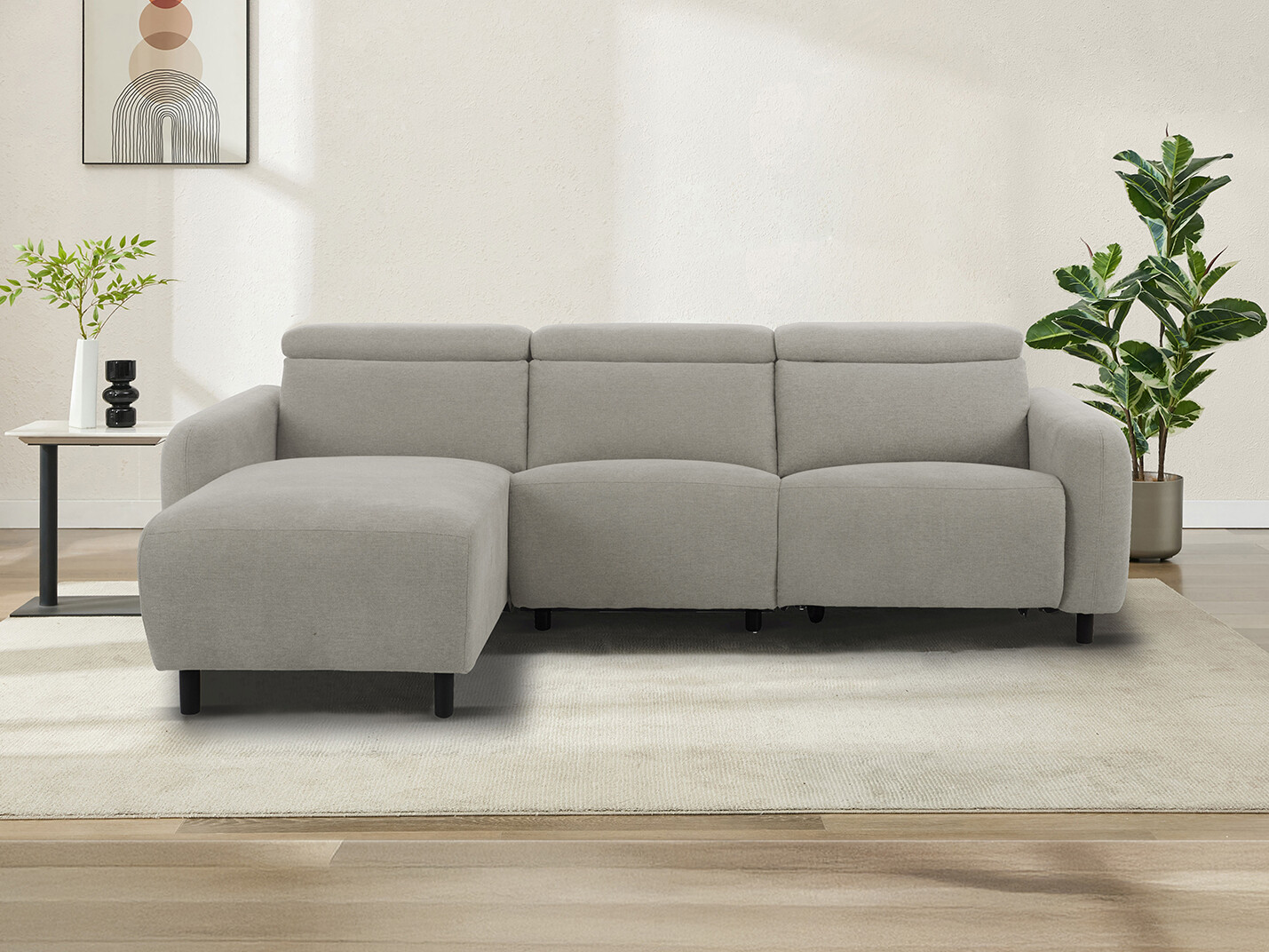 Ecksofa Liegesessel Revbena 107 (Hellgrau)