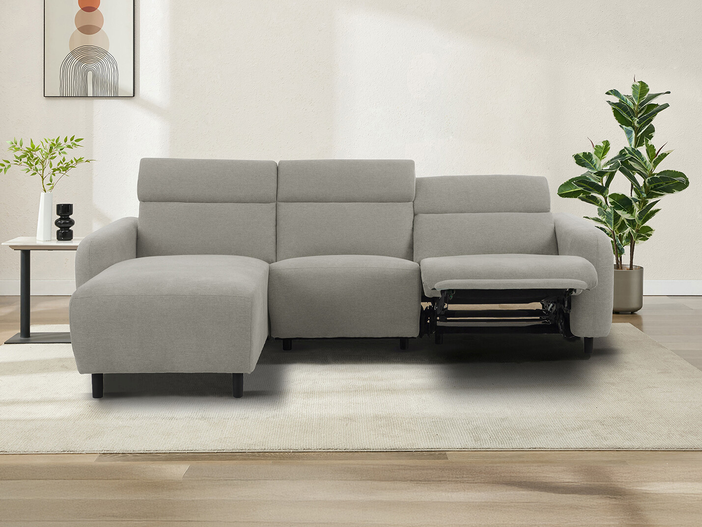 Ecksofa Liegesessel Revbena 107 (Hellgrau)