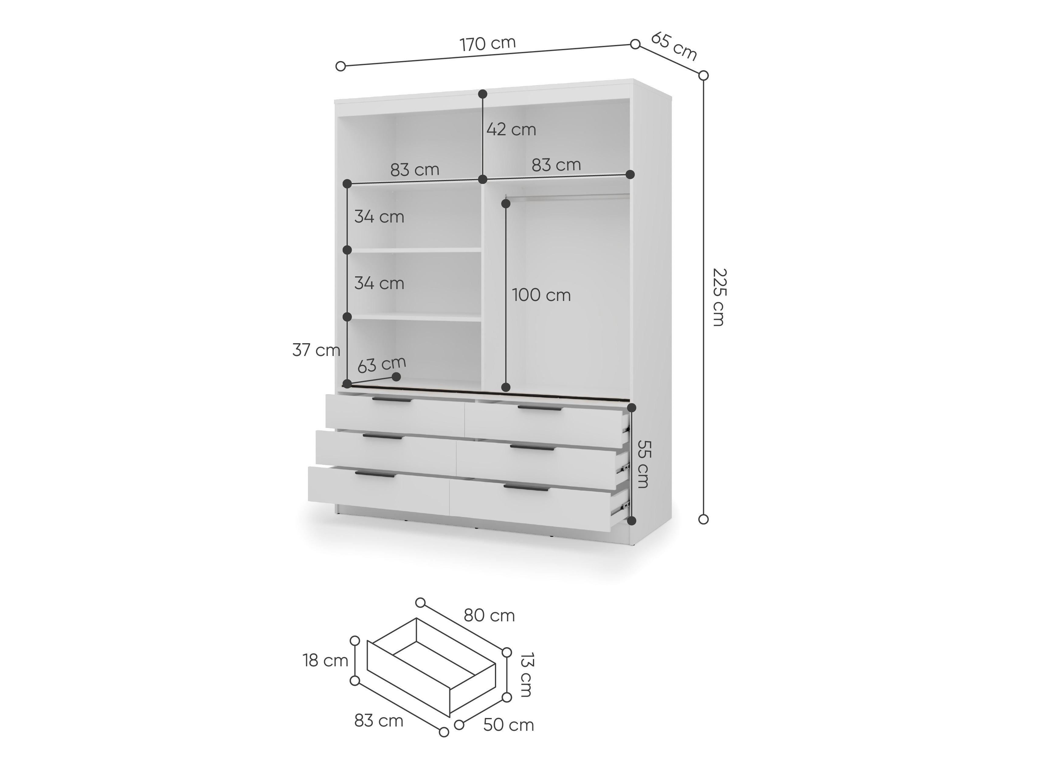 Kleiderschrank Fresno 183 (Beige)