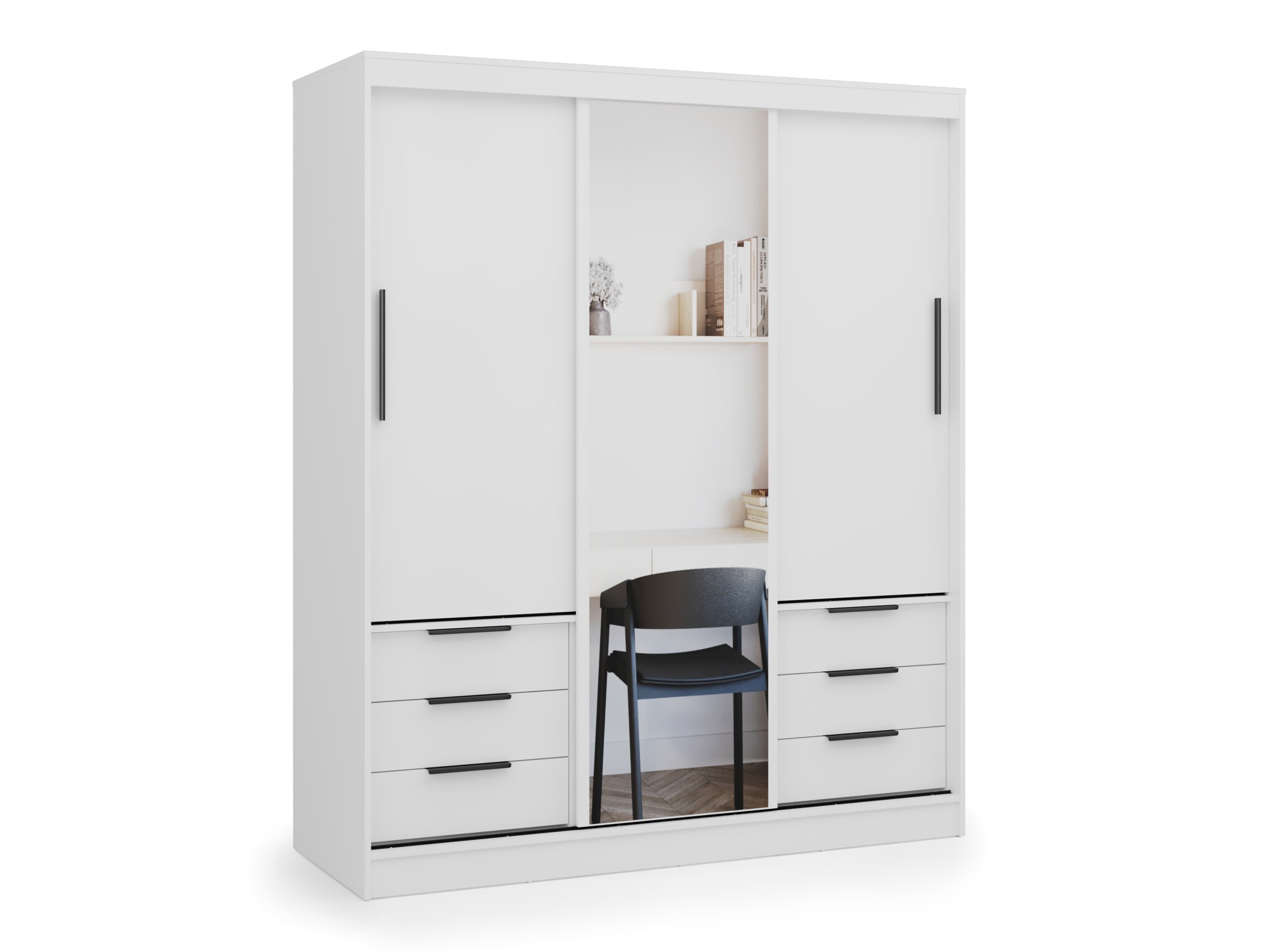 Kleiderschrank Fresno 184 (Weiss)