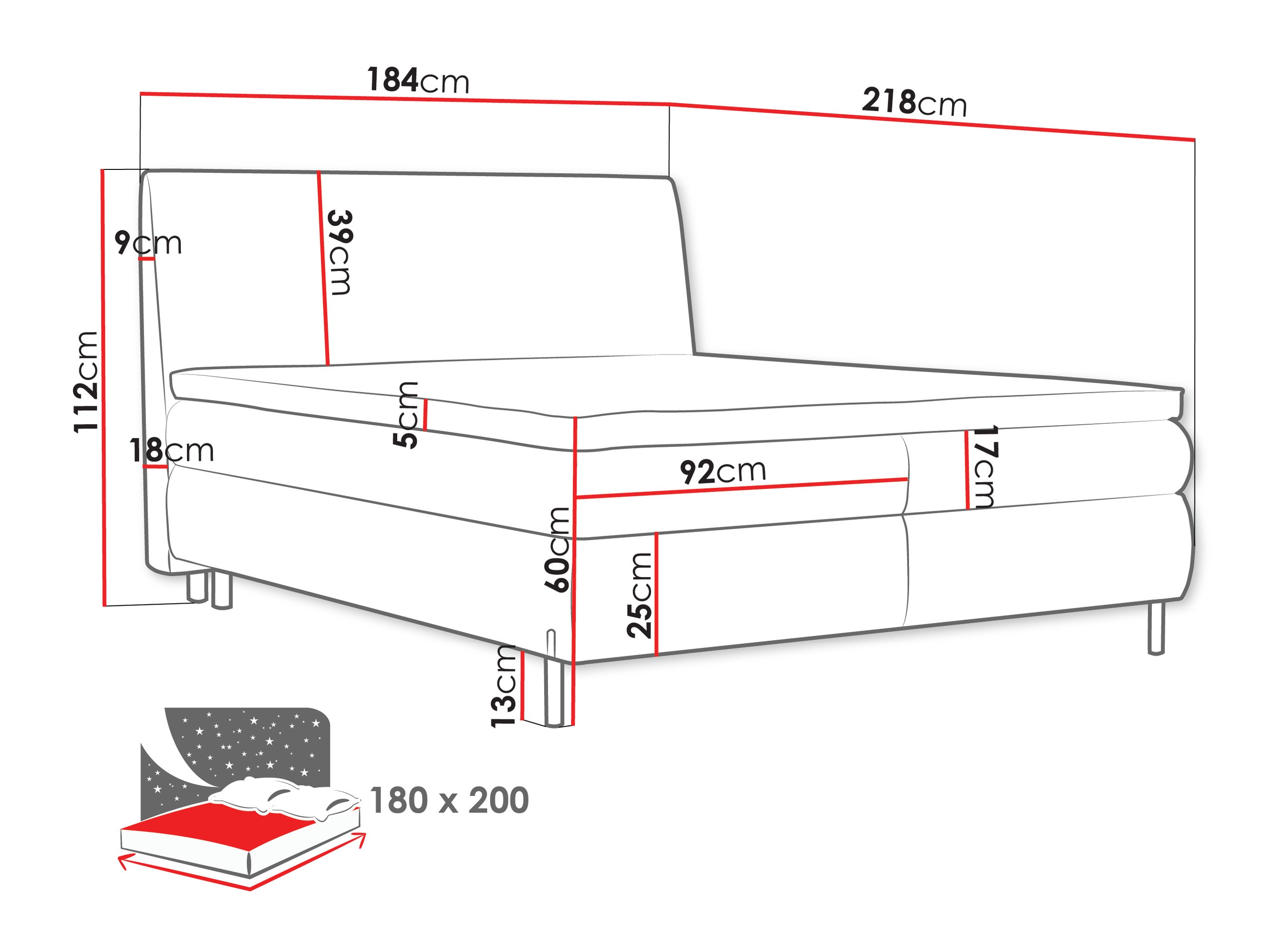 Boxspringbett Portage 113 (Adventure 01)