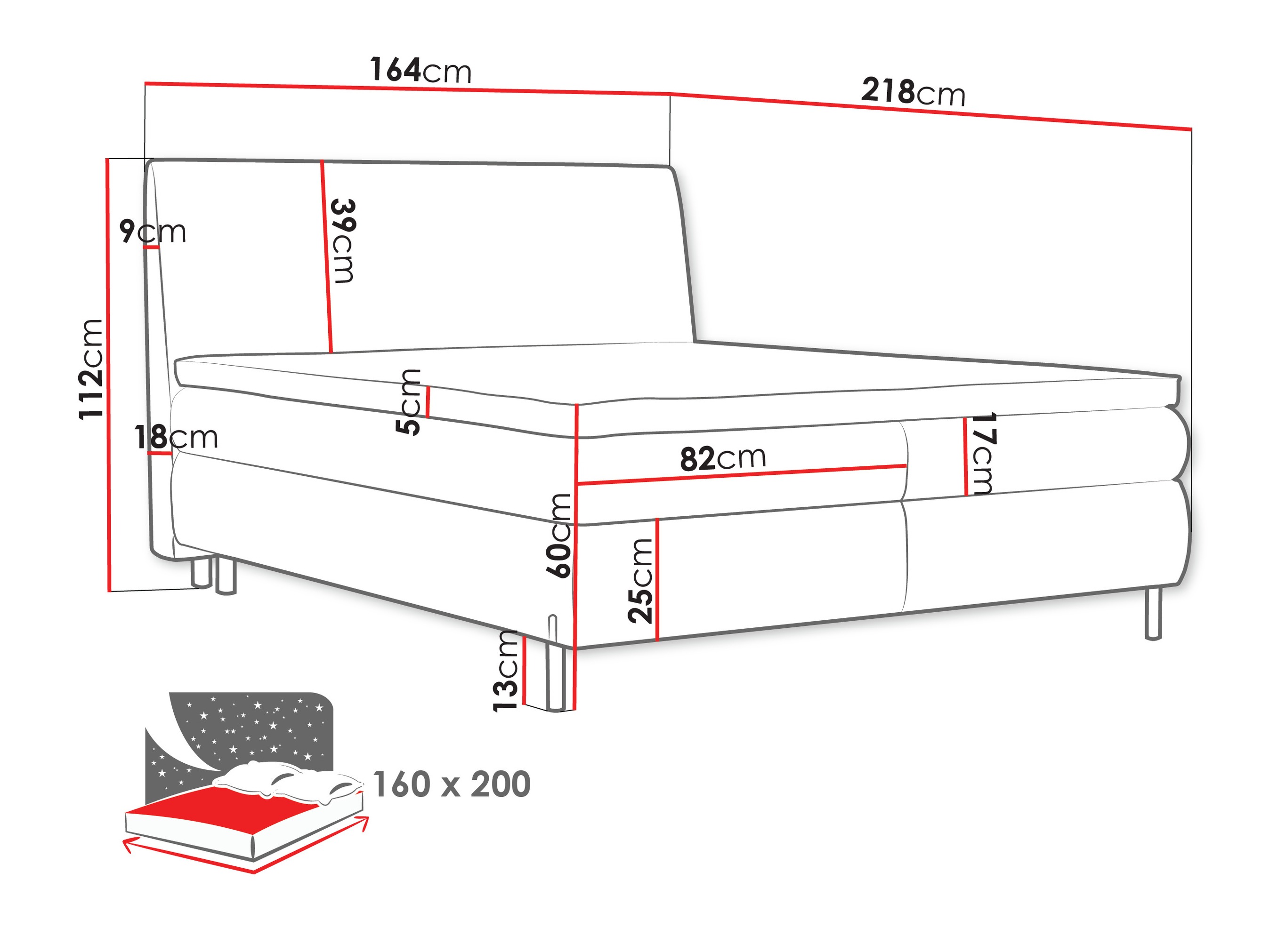 Boxspringbett Portage 113 (Adventure 94)