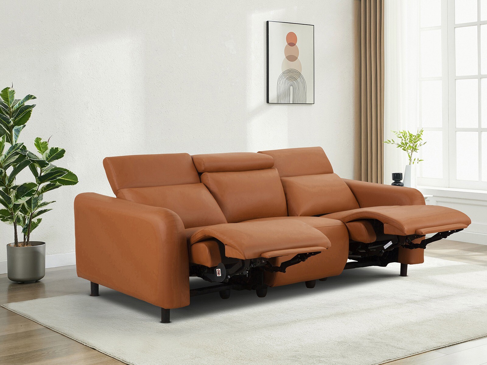 Sofa mit Liegefunktion Revbena 101 (Orange)