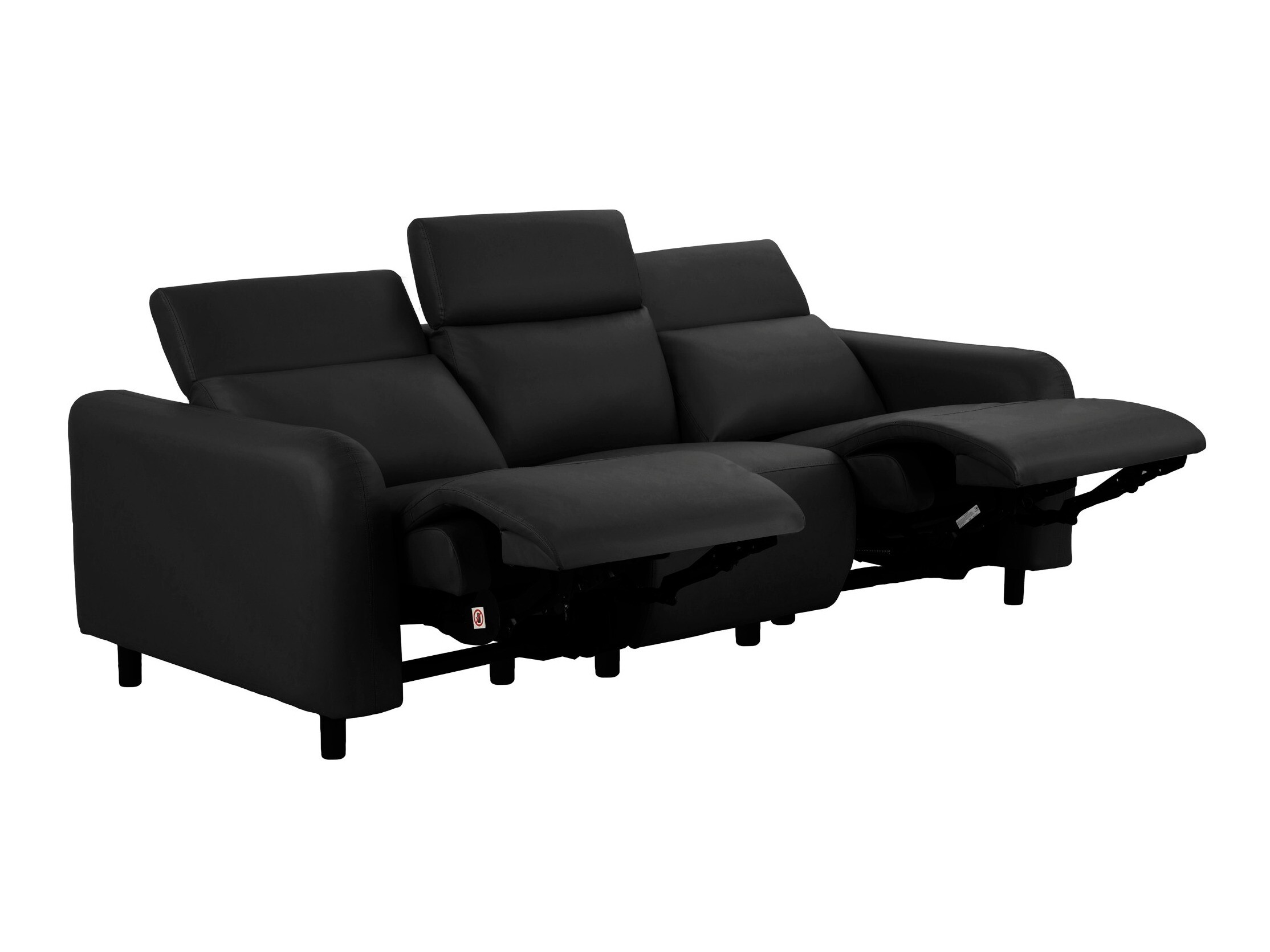 Sofa mit Liegefunktion Revbena 101 (Schwarz)