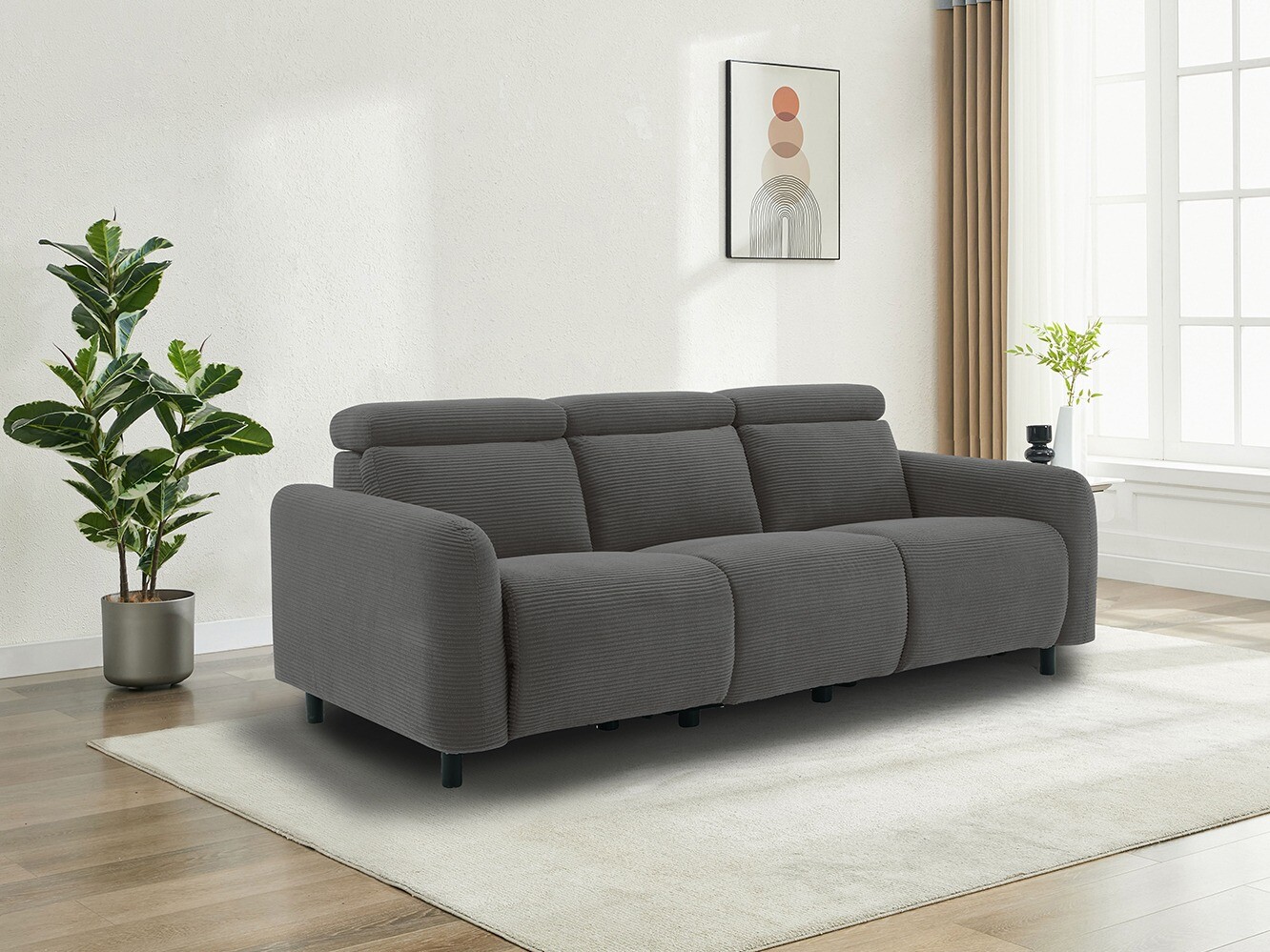 Sofa mit Liegefunktion Revbena 105 (Anthrazit)