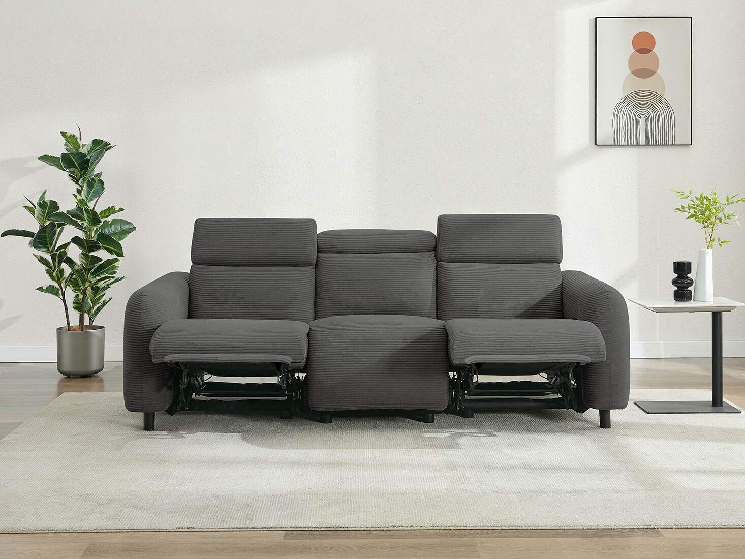 Sofa mit Liegefunktion Revbena 105 (Anthrazit)